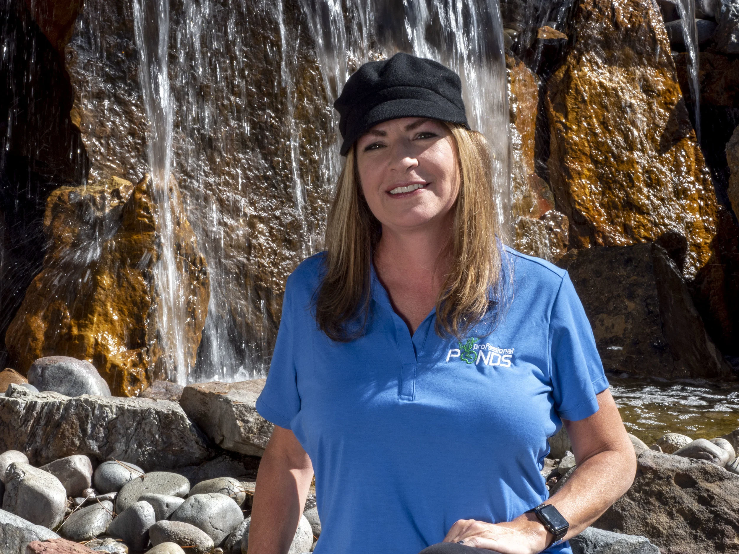 Recole Hastings - Founder Recole and Shane have shaped Professional Ponds into what it is today. Shane handled the construction side of things while Recole focused more on the plants. In the beginning, she’d bring their son in a carrier to clean outs while she and Shane were scrubbing rocks and fixing features. Now they have the team behind them so they can focus more on the bigger stuff in growing Professional Ponds.