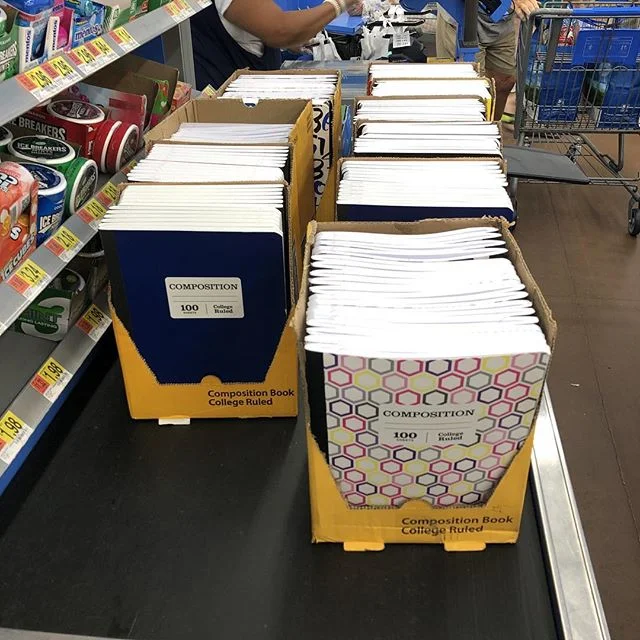 Buying more school supplies to distribute to the children