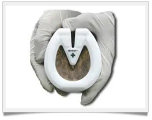 An imprint shoe, one option to support the frog in the acute phase.