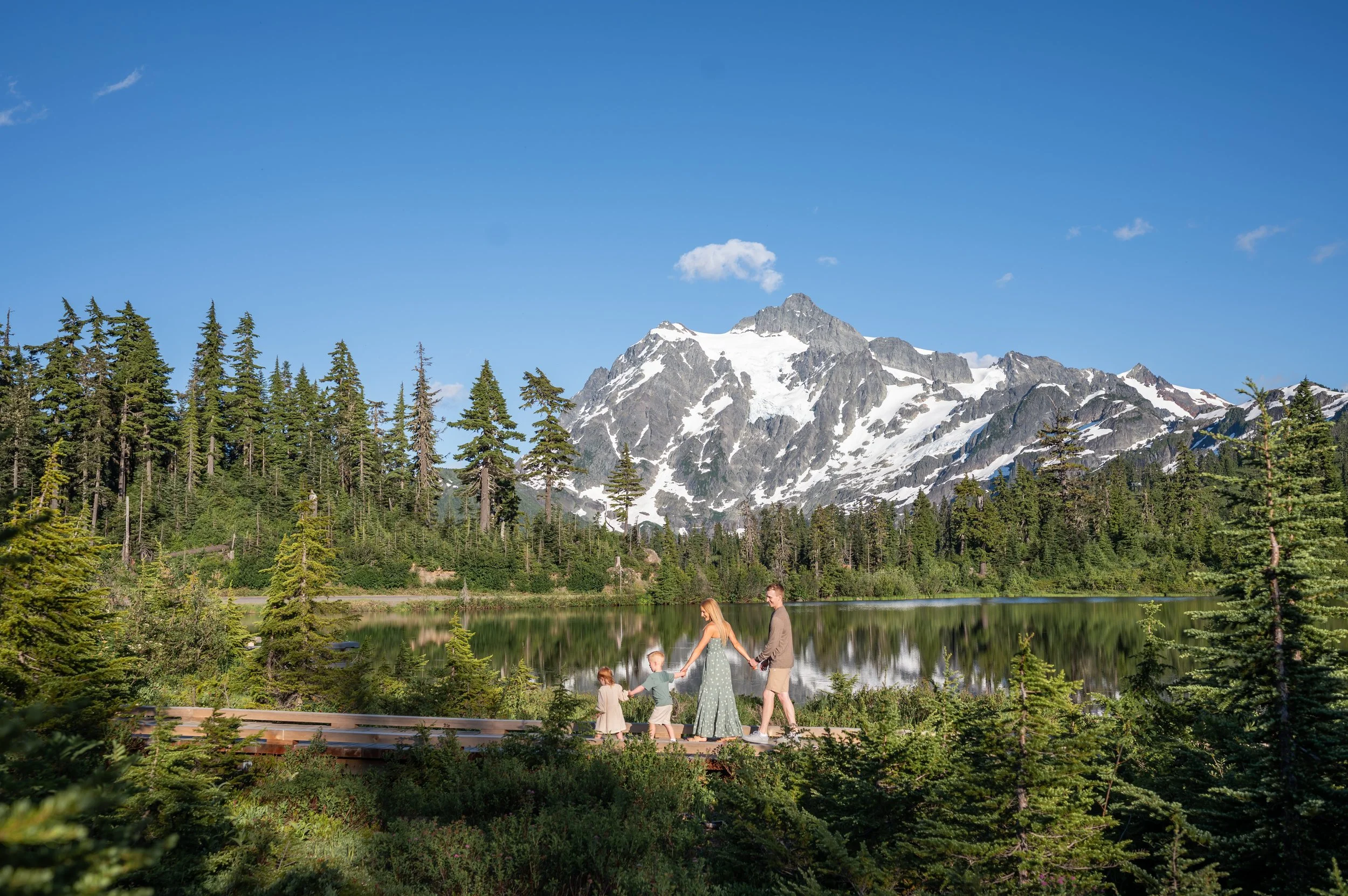 epic family photoshoot in the washington mountains