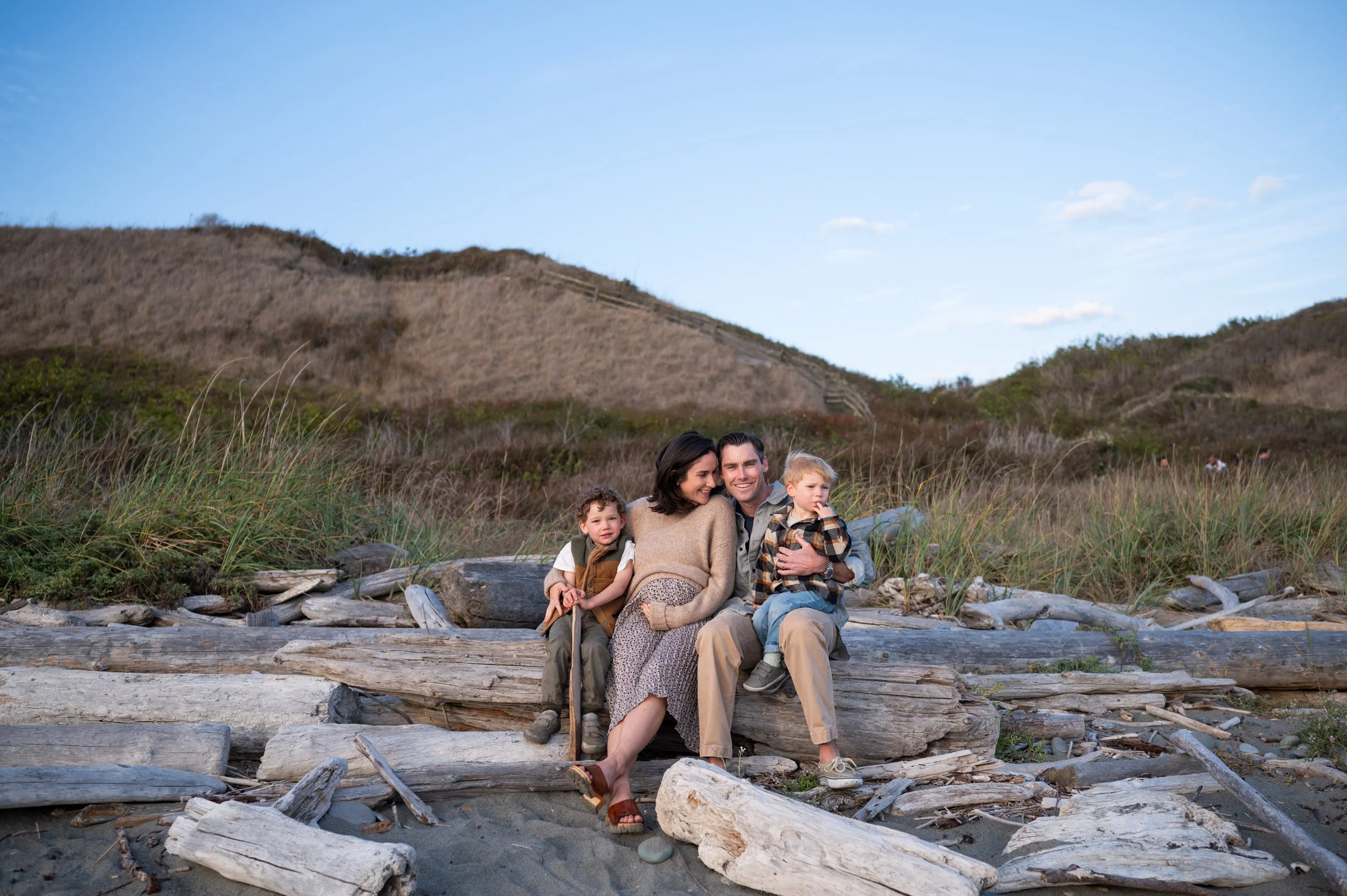 Ebey's landing family session on the beach in Coupville, maternity session