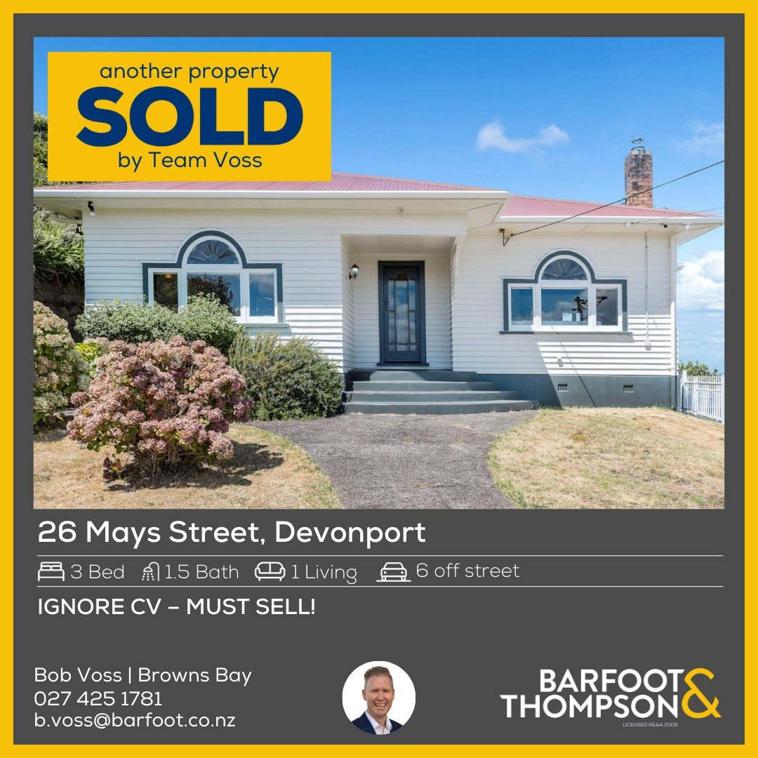🟡😎 SOLD
at auction after 24 days on the market.

Interested in finding out more?

Bob Voss at Barfoot &amp; Thompson Browns Bay
0274251781
b.voss@barfoot.co.nz

#soldatauction #auction 
#sold #barfootandthompson #realestatenz #trademe #auckland #pr