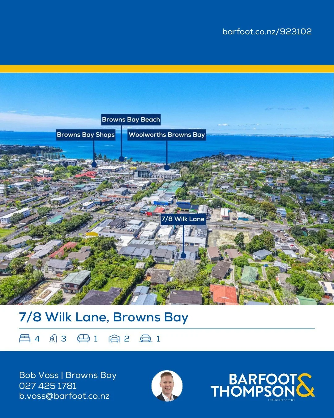 🔵🏠
7/8 Wilk Lane, Browns Bay
www.barfoot.co.nz/923102

Want to be in the heart of Browns Bay? Get in touch today.

Bob Voss at Barfoot &amp; Thompson Browns Bay
0274251781
b.voss@barfoot.co.nz

#forsale #barfootandthompson #realestatenz #trademe #a
