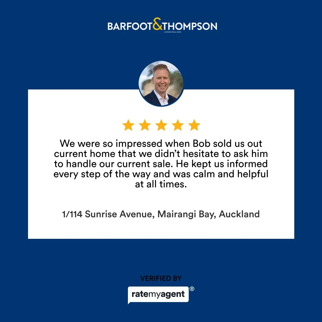 My latest RateMyAgent review in Mairangi Bay
