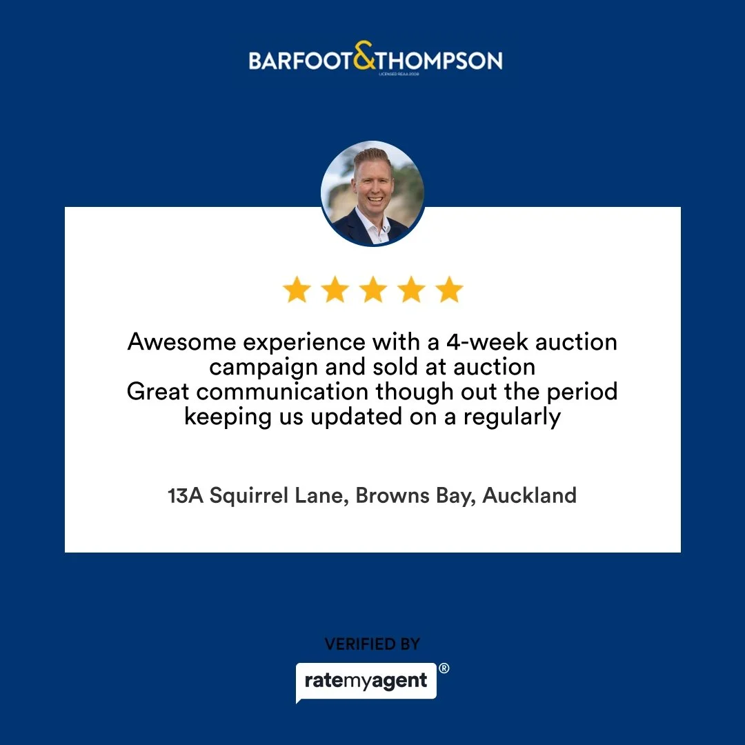 My latest RateMyAgent review in Browns Bay