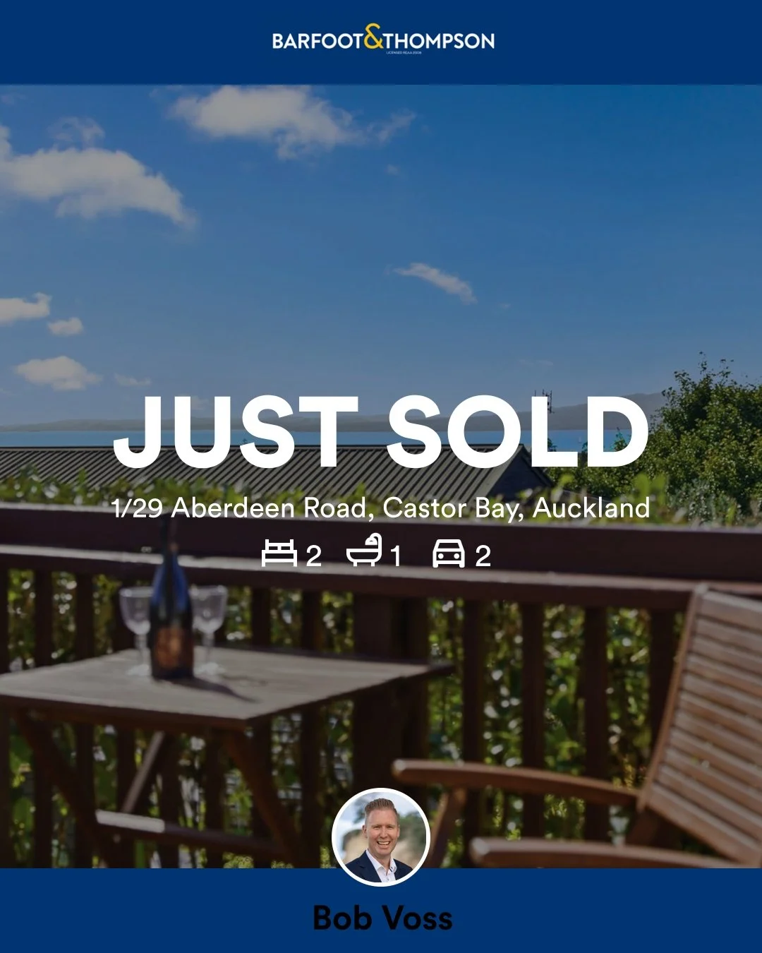 🛌 2 🛀 1 🚘 2
📍 1/29 Aberdeen Road, Castor Bay, Auckland

My latest sale on RateMyAgent.

Licensed REAA 2008

...
#ratemyagent #realestate #Barfoot_and_Thompson__Browns_Bay