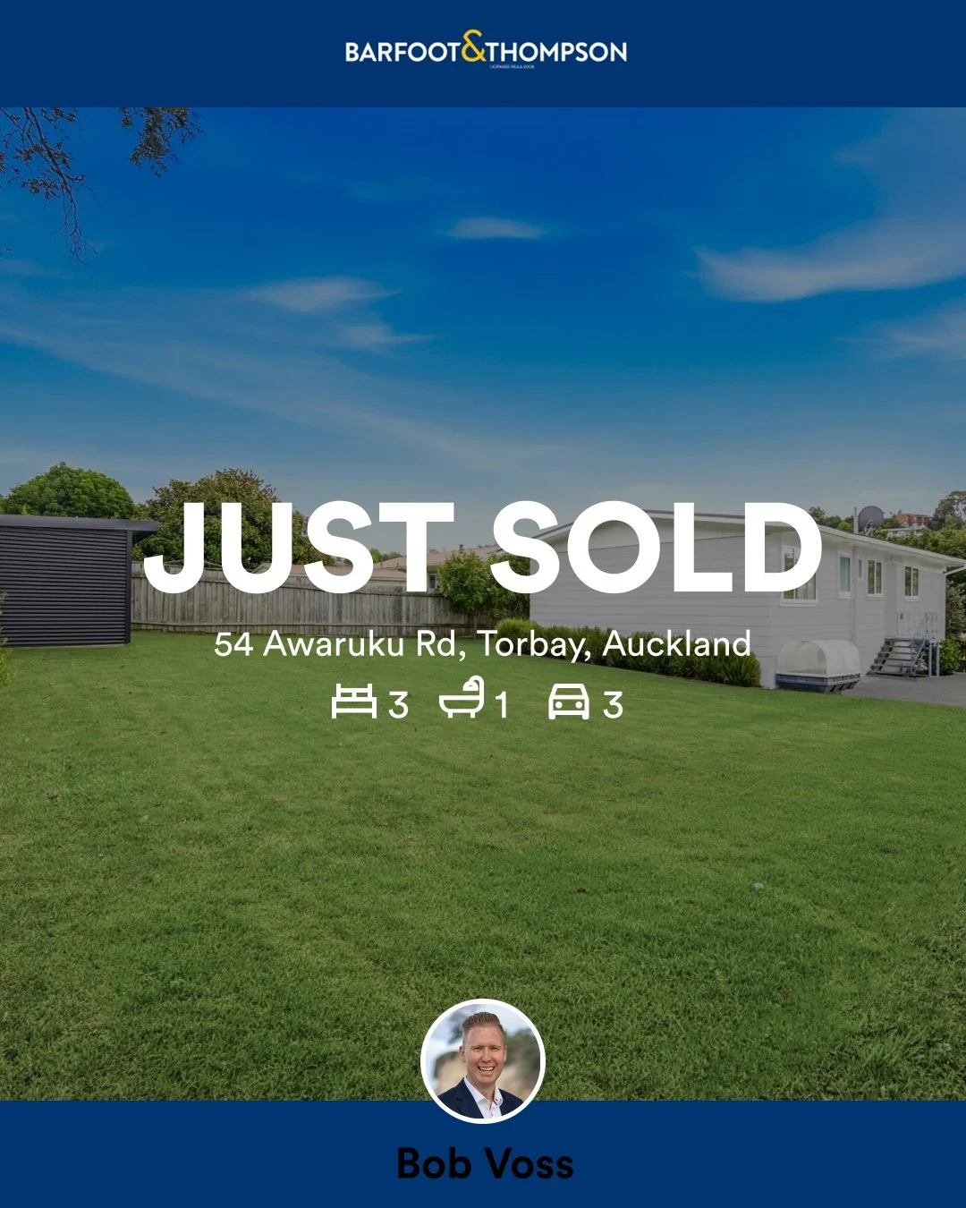 🛌 3 🛀 1 🚘 3
📍 54 Awaruku Rd, Torbay, Auckland

My latest sale on RateMyAgent.

Licensed REAA 2008

...
#ratemyagent #realestate #Barfoot_and_Thompson__Browns_Bay