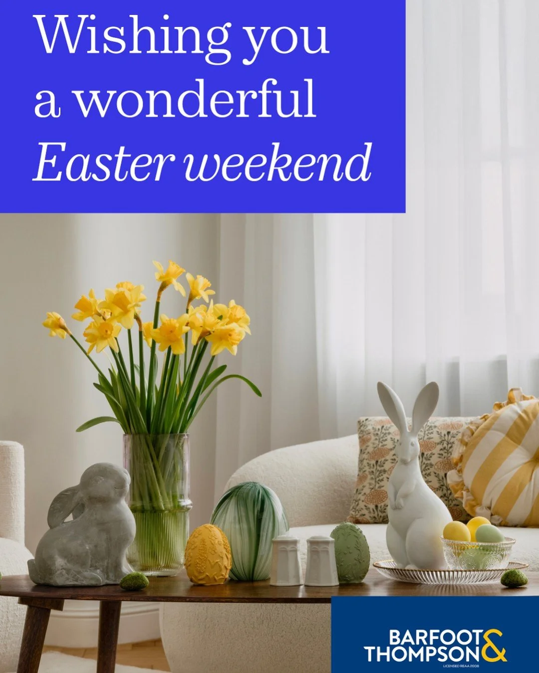 🐰🐰Easter Weekend is here! ✨🏡
Wishing you and your whānau a joyful long weekend filled with chocolate, laughter, and maybe a surprise bunny or two! Relax, recharge, and enjoy every moment at home.
🏡
b.voss@barfoot.co.nz

#HappyEaster #NZHomes #Auc