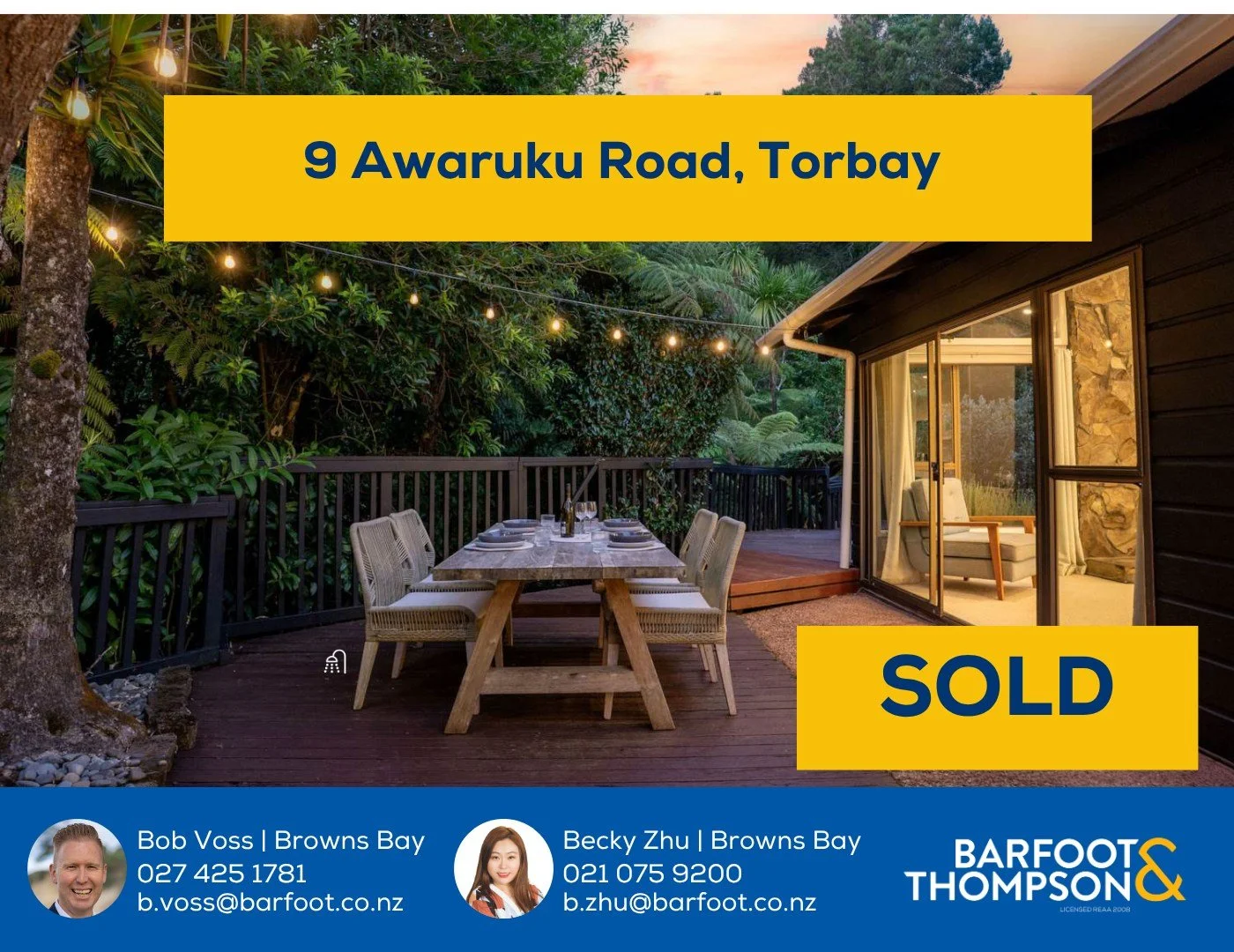 SOLD 🏡🏡🏡
Interested in finding out more?
Bob Voss at Barfoot &amp; Thompson Browns Bay
0274251781
b.voss@barfoot.co.nz

Becky Zhu at Barfoot &amp; Thompson Browns Bay
0210759200
b.zhu@barfoot.co.nz

#sold #barfootandthompson #realestatenz #trademe