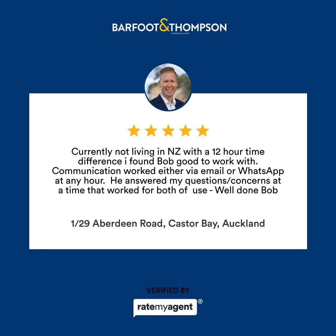 My latest RateMyAgent review in Castor Bay