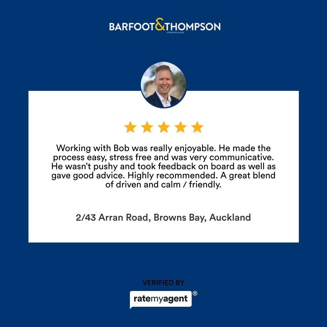 My latest RateMyAgent review in Browns Bay