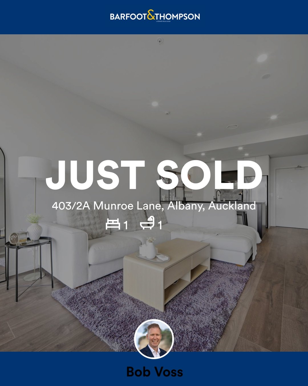 🛌 1 🛀 1
📍 403/2A Munroe Lane, Albany, Auckland

My latest sale on RateMyAgent.

Licensed REAA 2008

...
#ratemyagent #realestate #Barfoot_and_Thompson__Browns_Bay