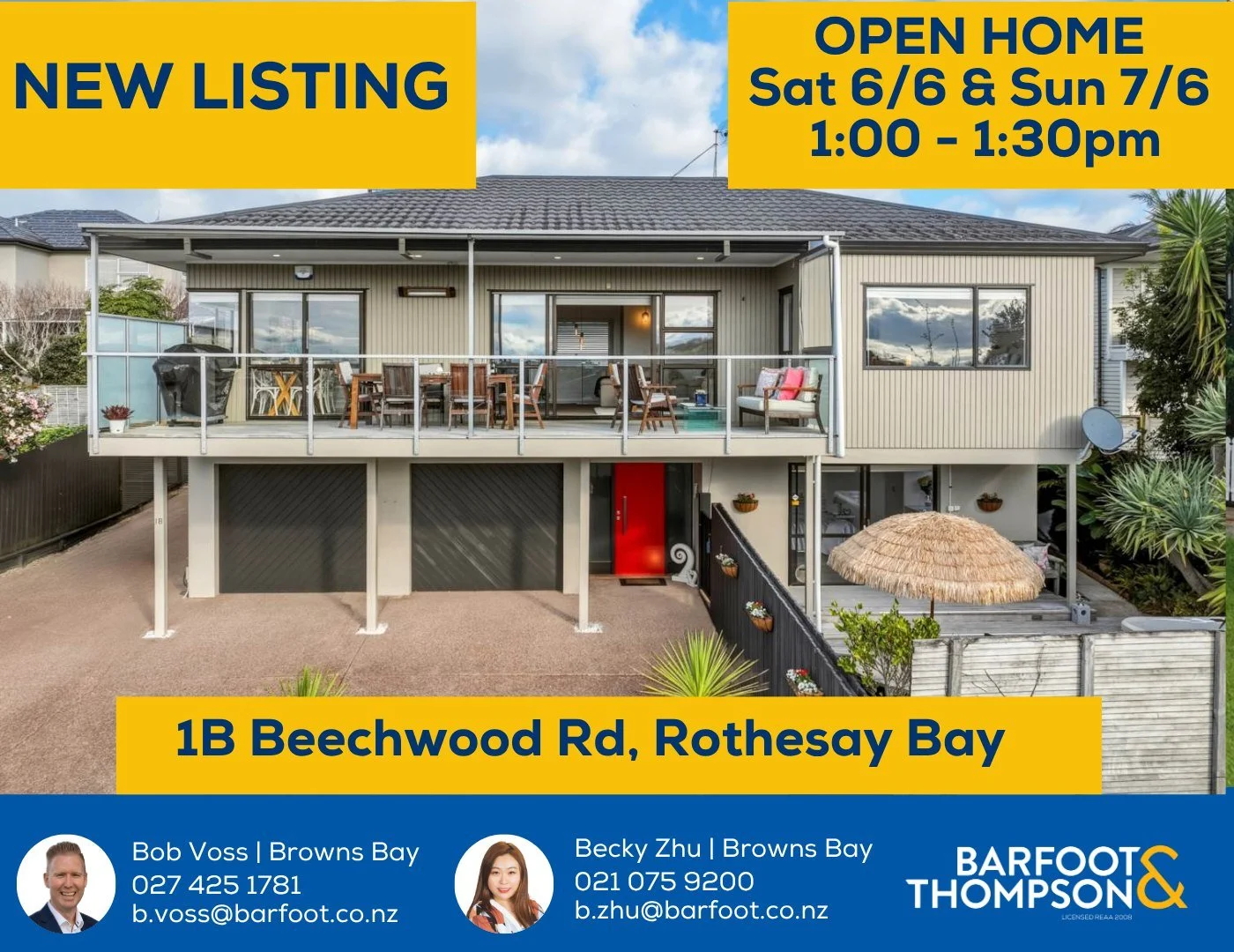 #newlisting #forsale #barfootandthompson #realestatenz #trademe #auckland #property #aucklandrealestate #barfootandthompsonbrownsbay #barfootandthompson_brownsbay #barfoot #brownsBay #houseforsale #nzrealestate #realestateagent 
#bobisbarfoot #bobvos