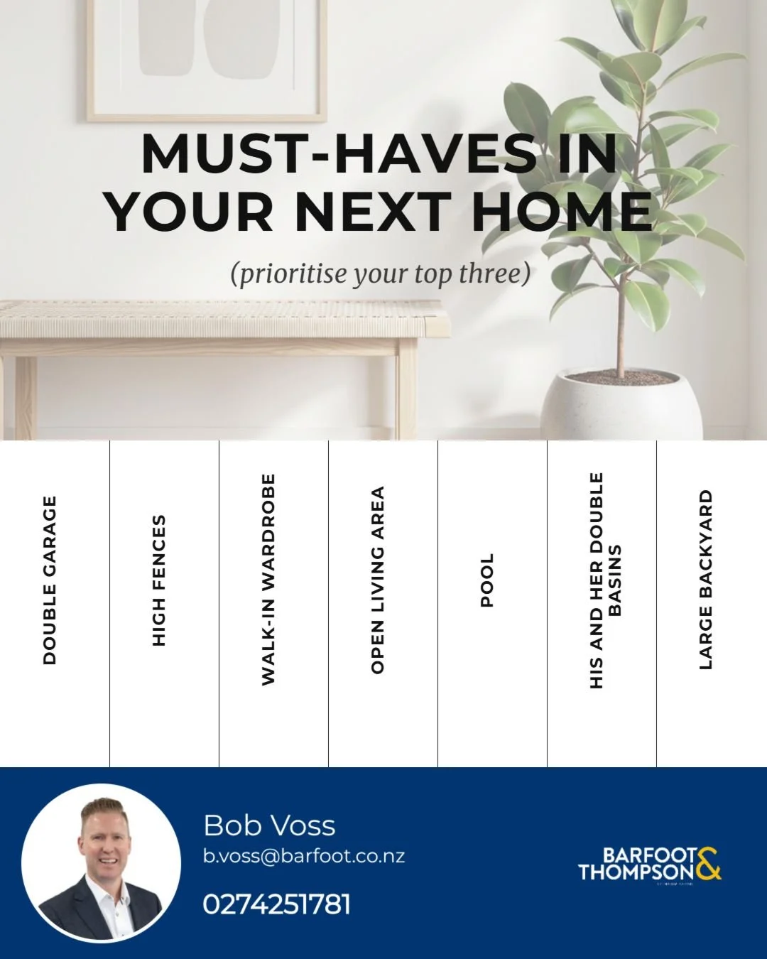 Finding a home that checks every box might feel impossible 🏡✨

The key? Prioritising your top three must-haves to focus on what truly matters. Whether it&rsquo;s a large backyard, pool for summer fun, a spacious double garage, or that dreamy walk-