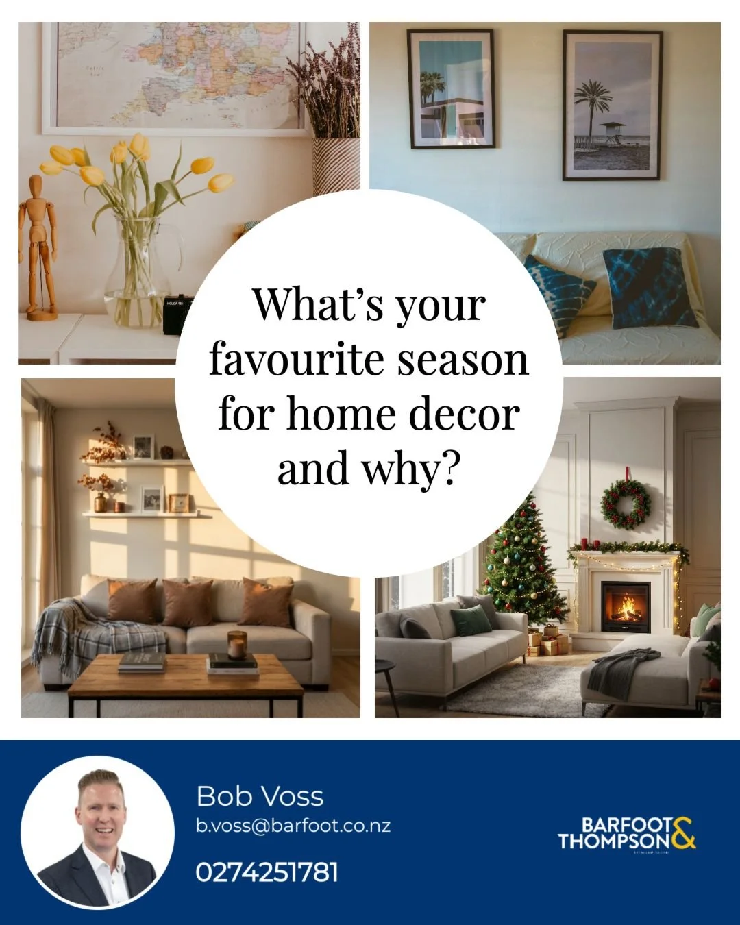 Every season brings its own look. Which one's your favourite to decorate for? 🌸🍂☀️❄️

Spring's fresh colours, summer's relaxed and breezy feel, the warm earthy tones of autumn, or the cosy, layered look of winter. Each one's a chance to give your