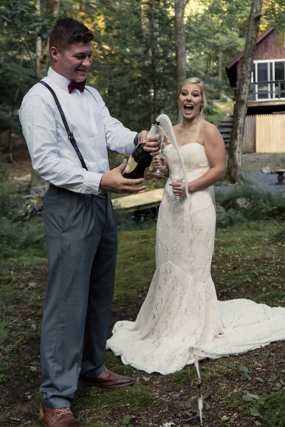 Pop Pop its celebration time, Kelsie and Josh celebrate their elopement in style