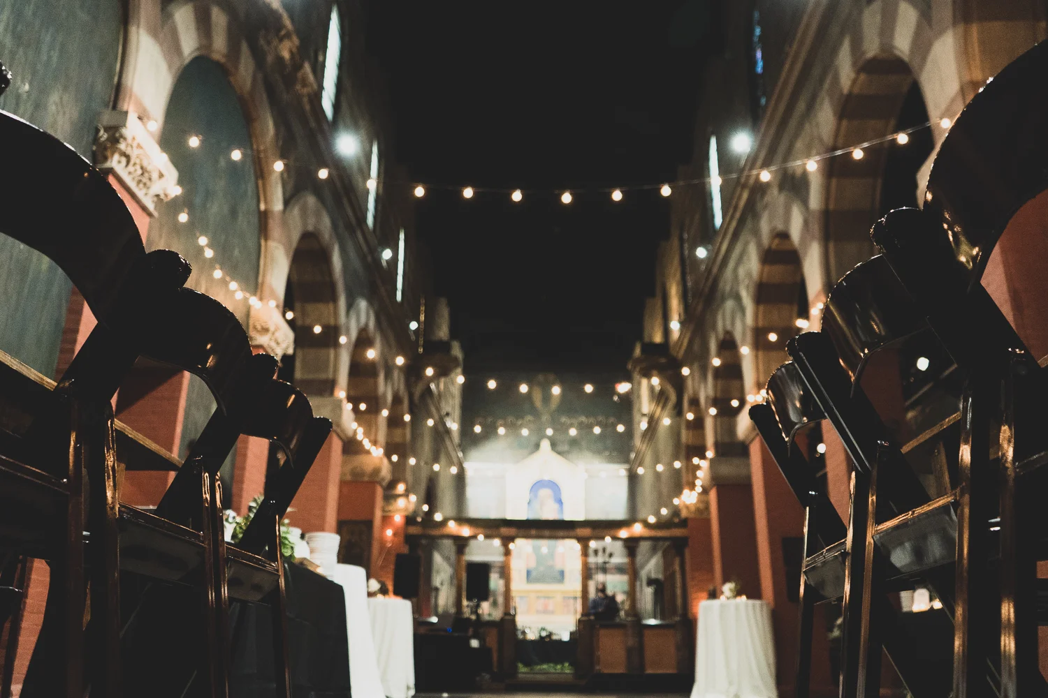 Fleisher Art Museum setup for an intimate wedding