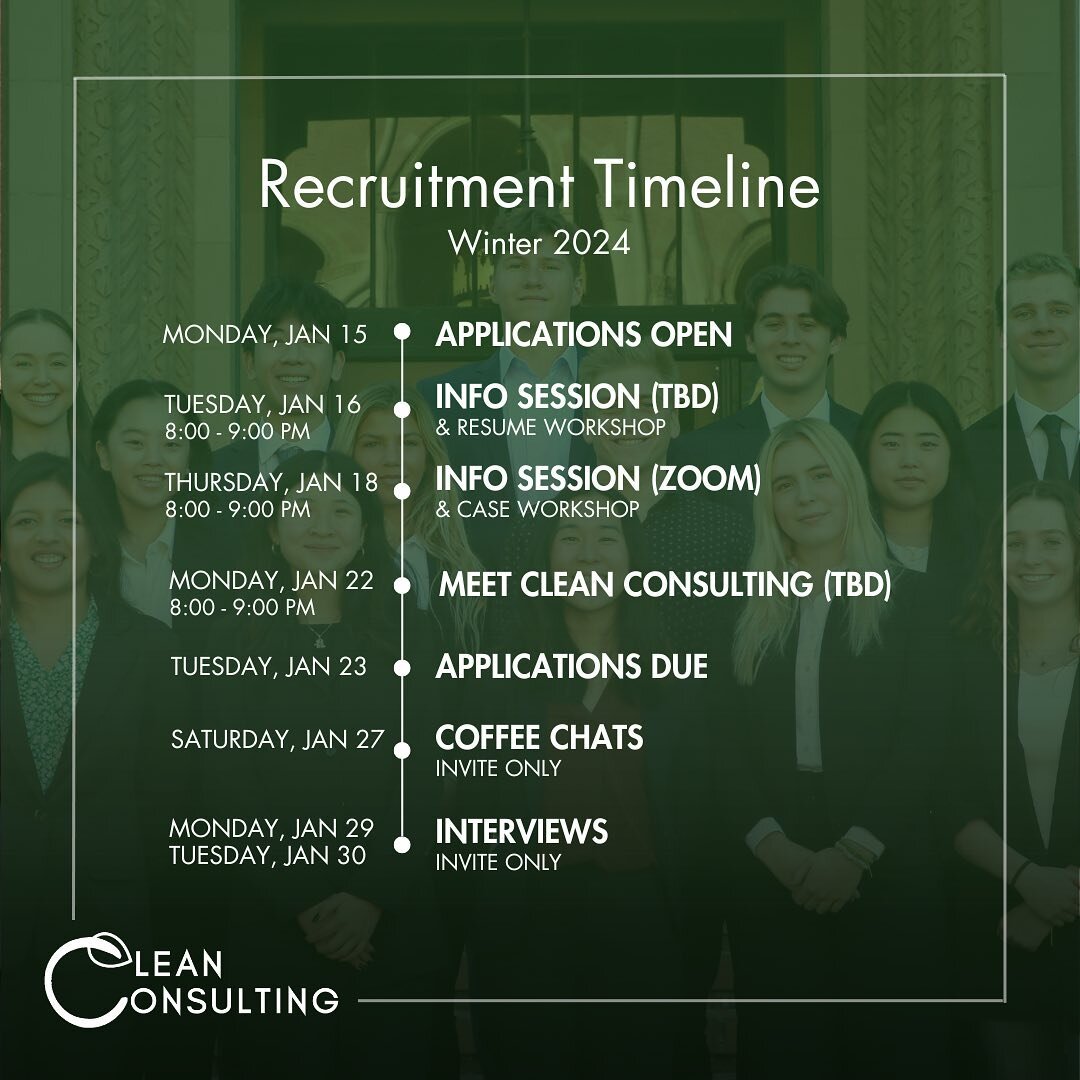 Here is the updated timeline for our WINTER 2024 RECRUITMENT CYCLE 🎉🥳🎉 We have a variety of events set up to help you with your application as well as to connect with our members. The application will be posted in our bio on January 15, so make su