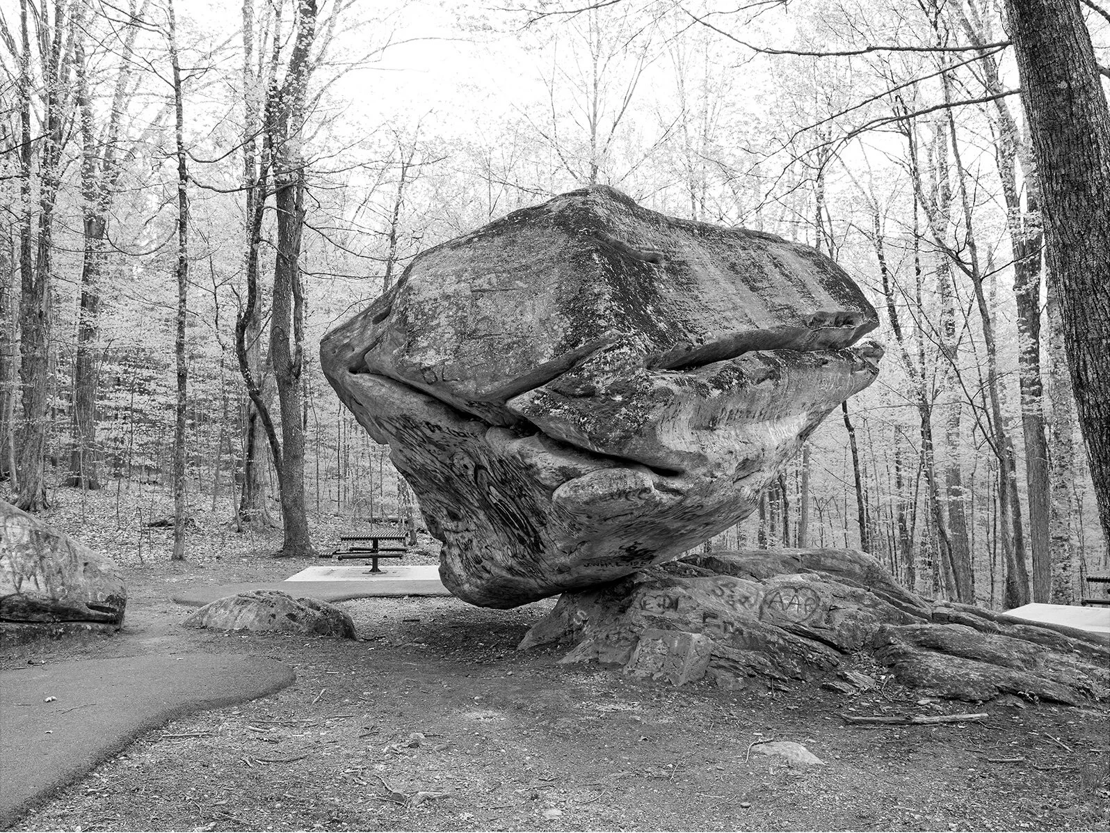 Balance Rock, Massachusetts, 2018 / 36” x 28” / B+W Archival Giclée Painted wood frame, museum glass