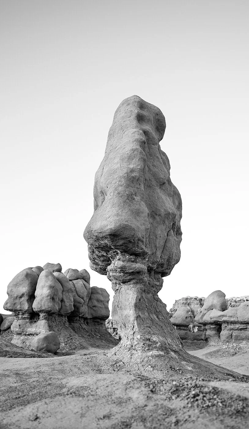 Hoodoo, Goblin Valley, Utah, 2019 / 22.5” x 32” / B+W Archival Giclée Gesso wood frame, museum glass