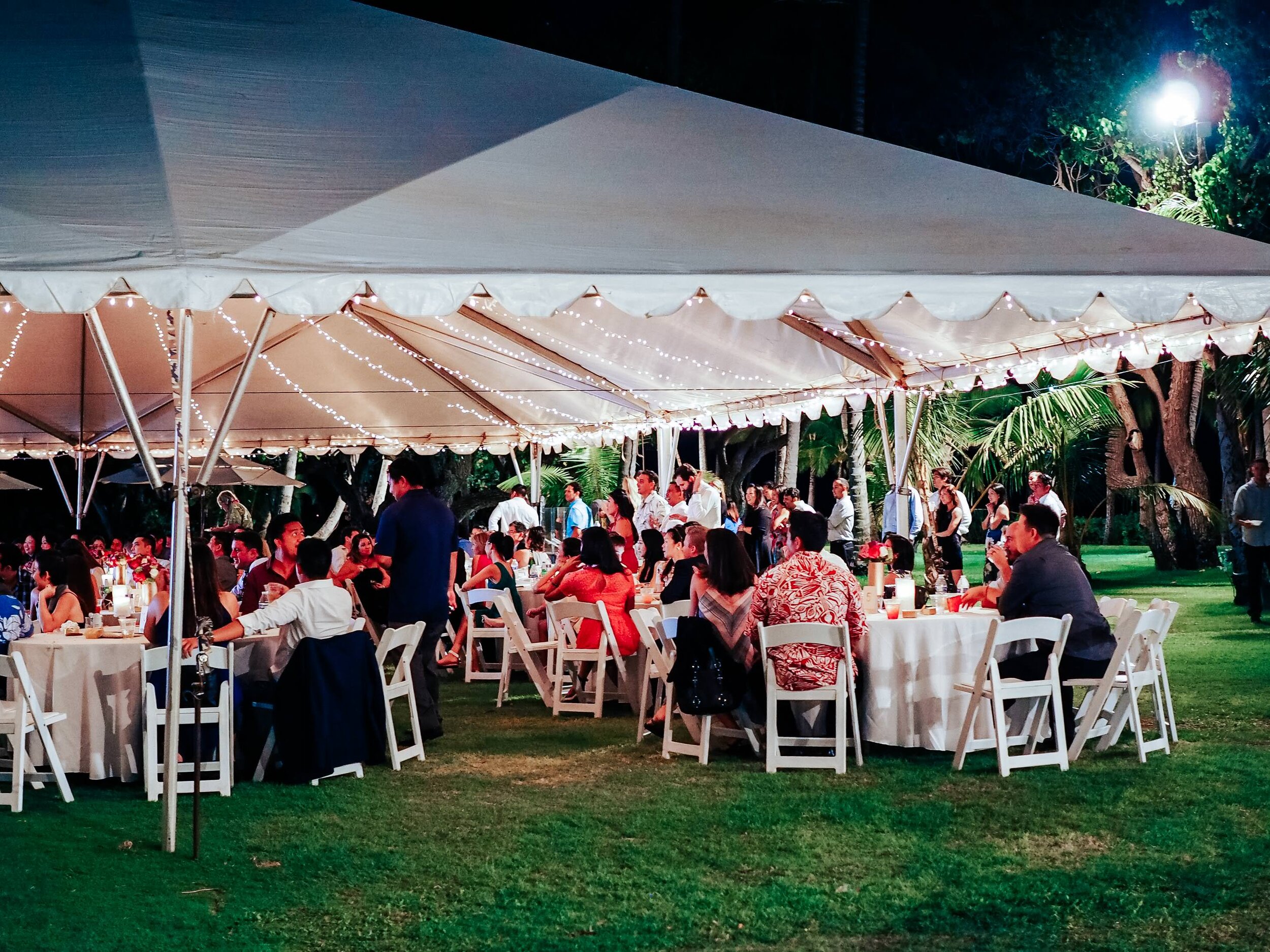 Tent wedding reception Lanikuhonua Ko'Olina Wedding Venue Oahu