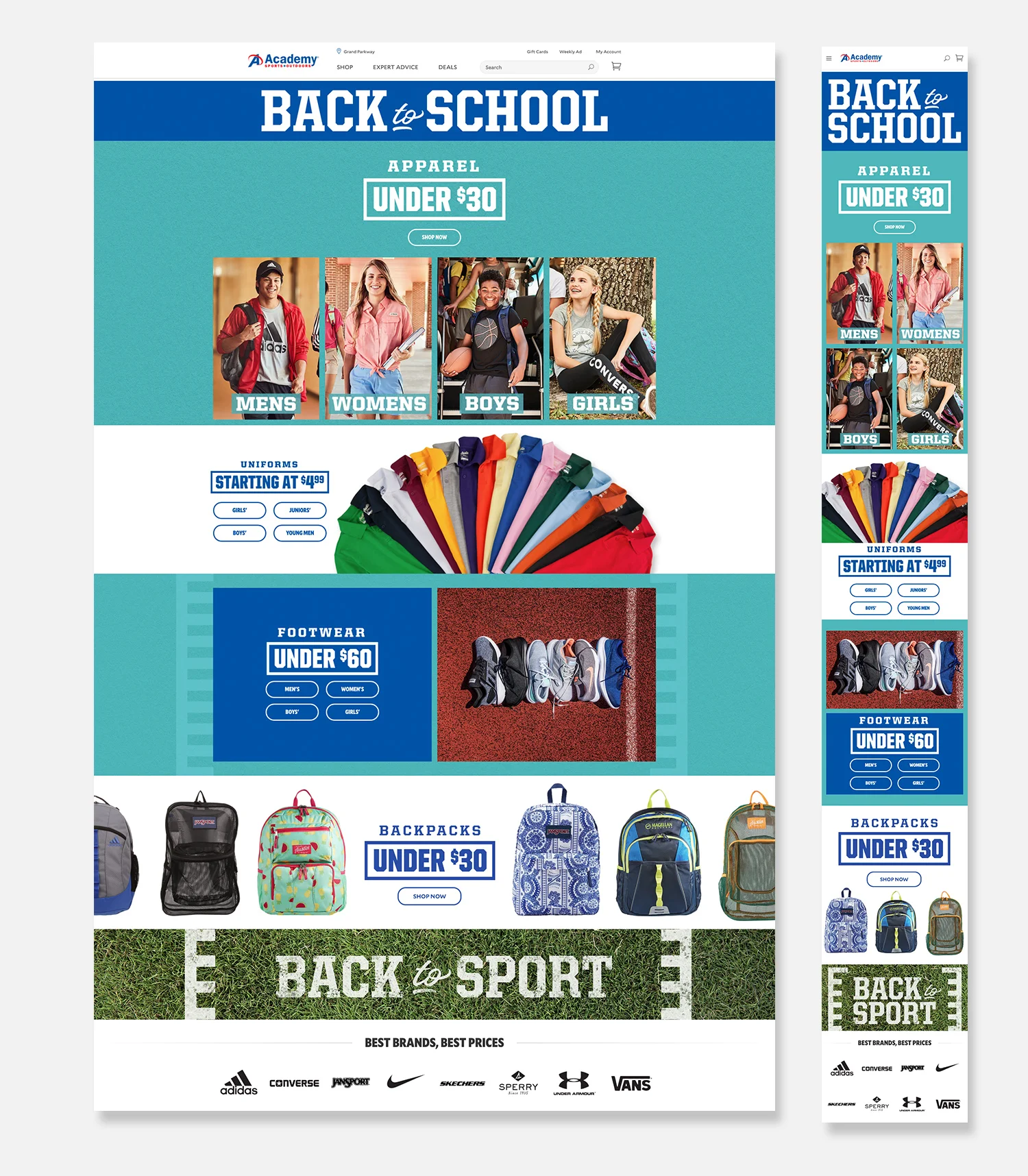 Back to School Landing Page