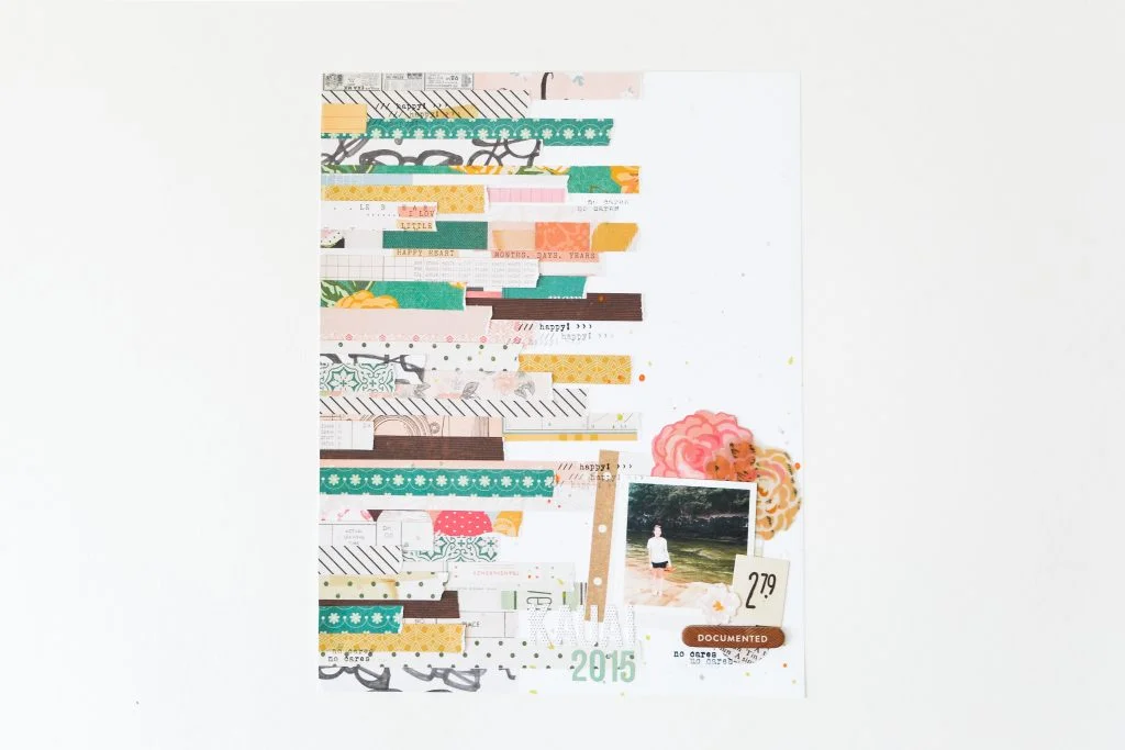 Using Paper Scraps to Create a Layout - Noodoso