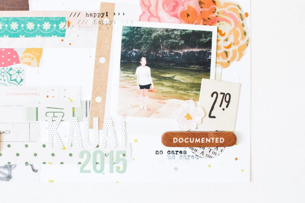 Using Paper Scraps to Create a Layout - Noodoso