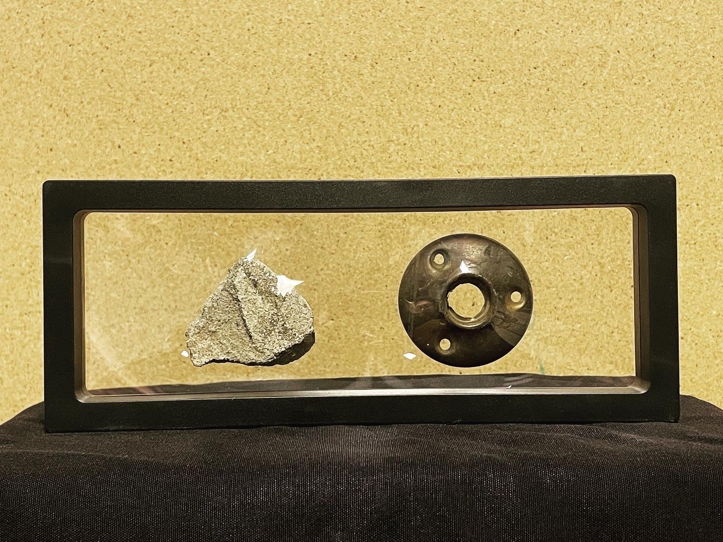 Floyd Collins Remembrance Items (Doorknob Surround from Collins Home &amp; Rock from Sand Cave Where Floyd Died) 