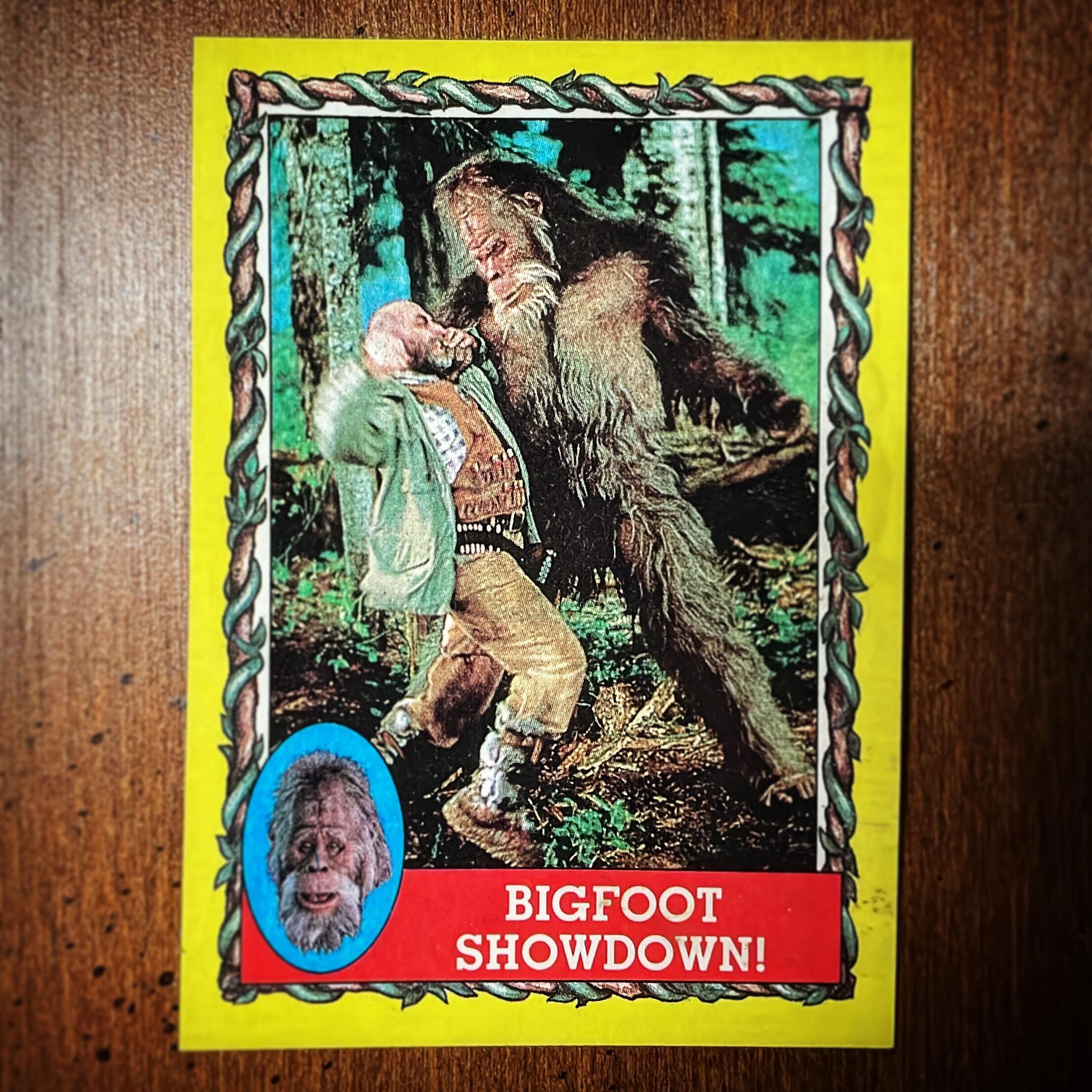 &ldquo;What&rsquo;s one thing you never leave home without?&rdquo;
Easy, my &lsquo;Bigfoot Showdown&rsquo; card from the Topps 1987 Harry and The Hendersons movie trading card set. Duh.