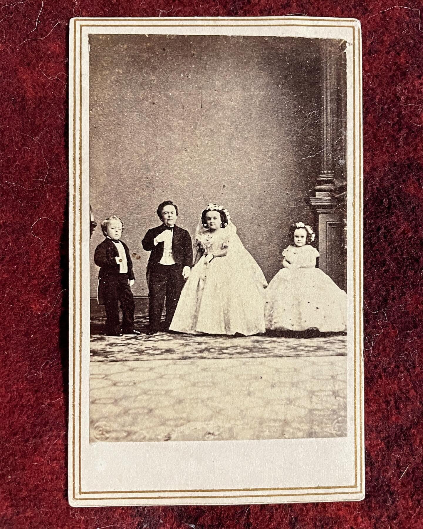 The second newest acquisition to the Cabinet of Curiosities, is this original cabinet card of General Tom Thumb&rsquo;s wedding on February 10, 1863. This card is currently 161 years old.
&gt;
&gt;
This cabinet card features the wedding party which c