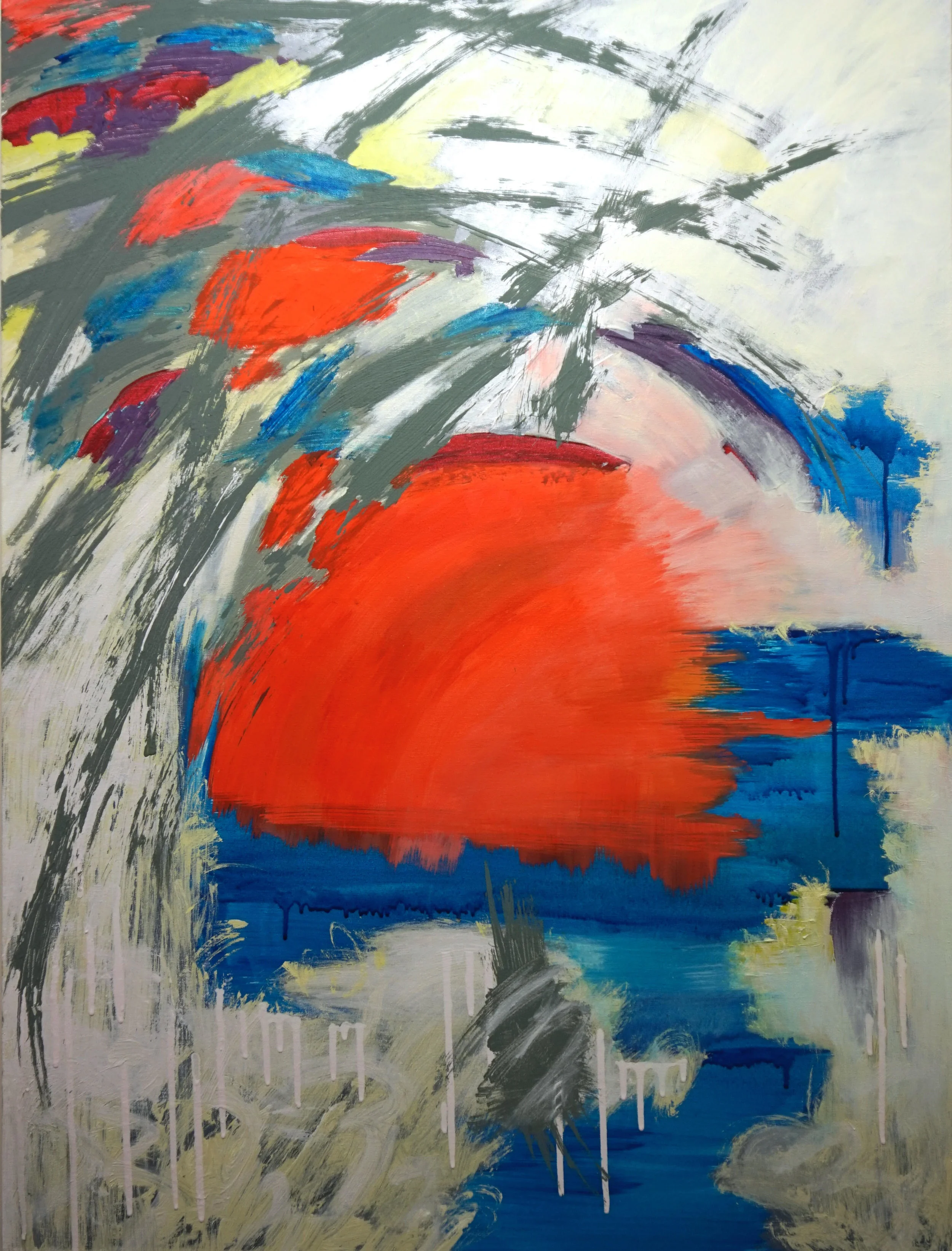 PARALLEL. ACRYLIC ON CANVAS. 48 X 36”. AVAILABLE.