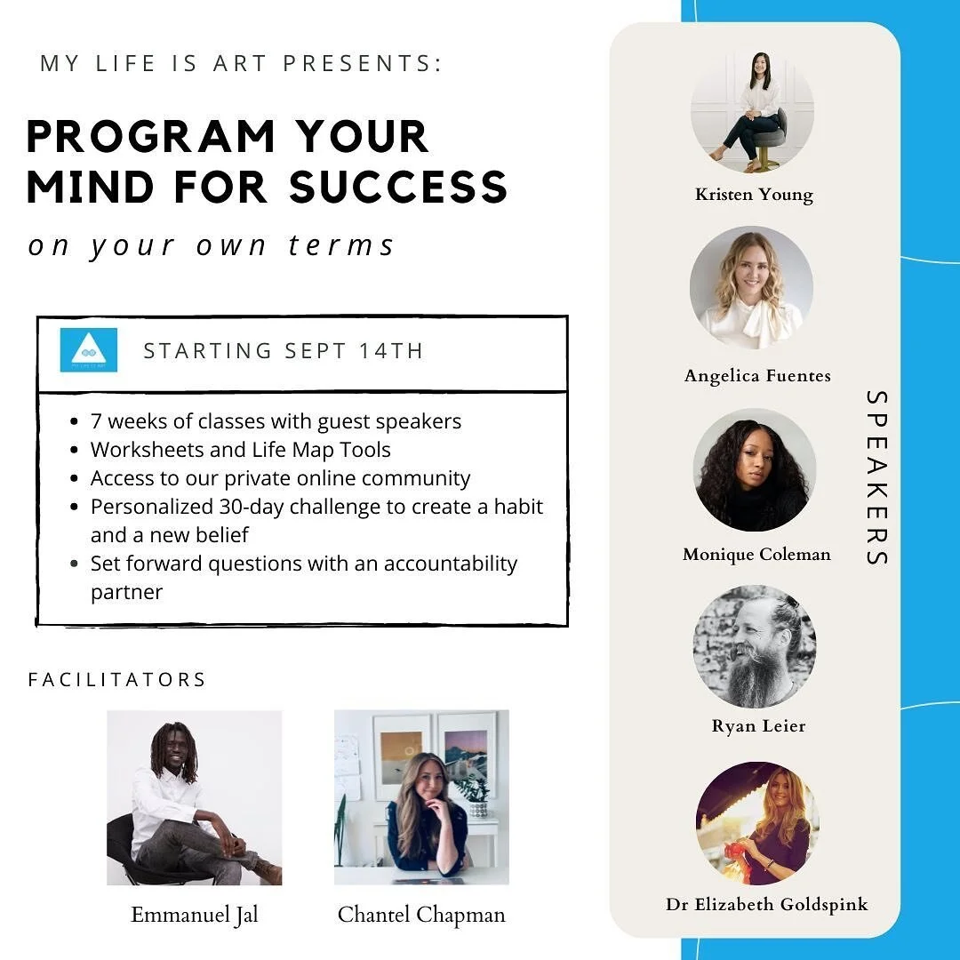 Are you interested in programming your mind for success under your own terms? We will be doing a 7 week group seminar every Tuesday from September 14 to November 2nd 2021. Here are our facilitators and speakers. @angelicafuentes63 @_moniquecoleman @r