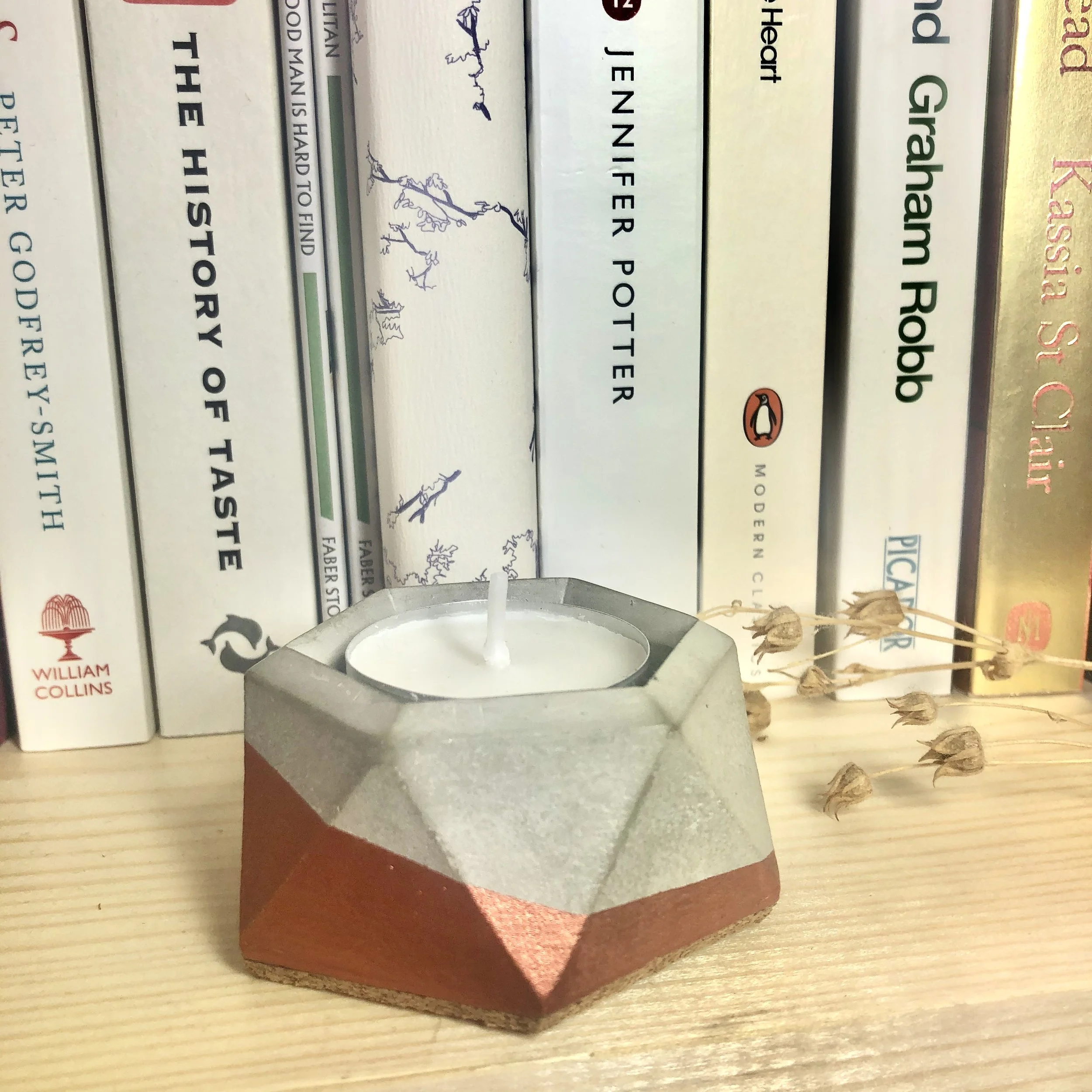 Polished Concrete Tea Light Holder