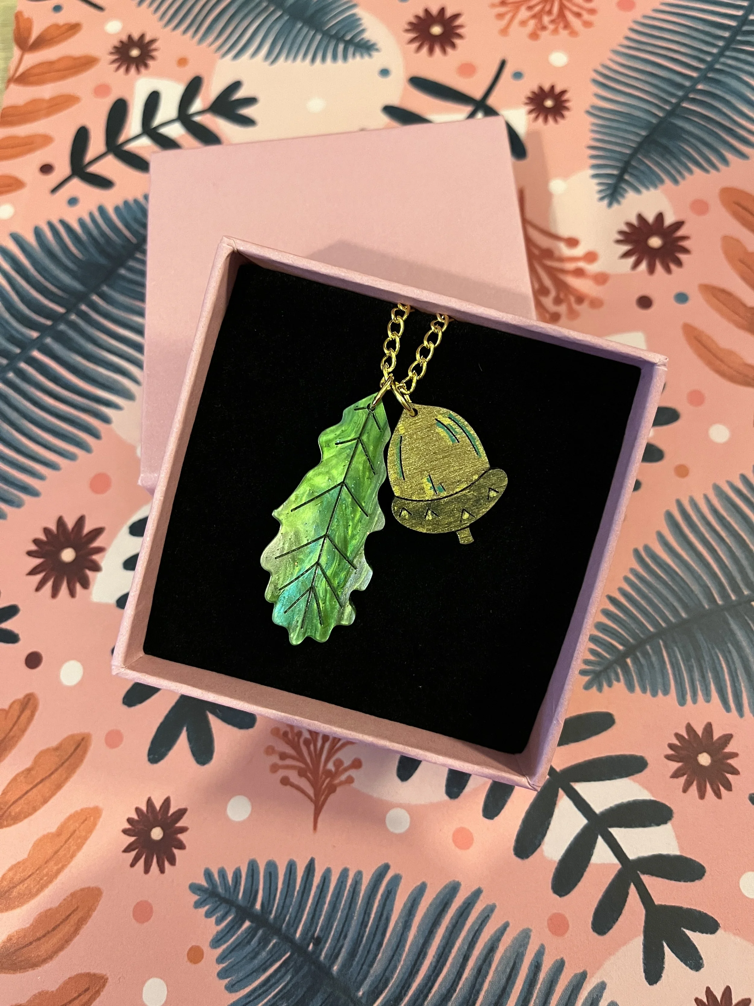 Acorn and Oak Pendant