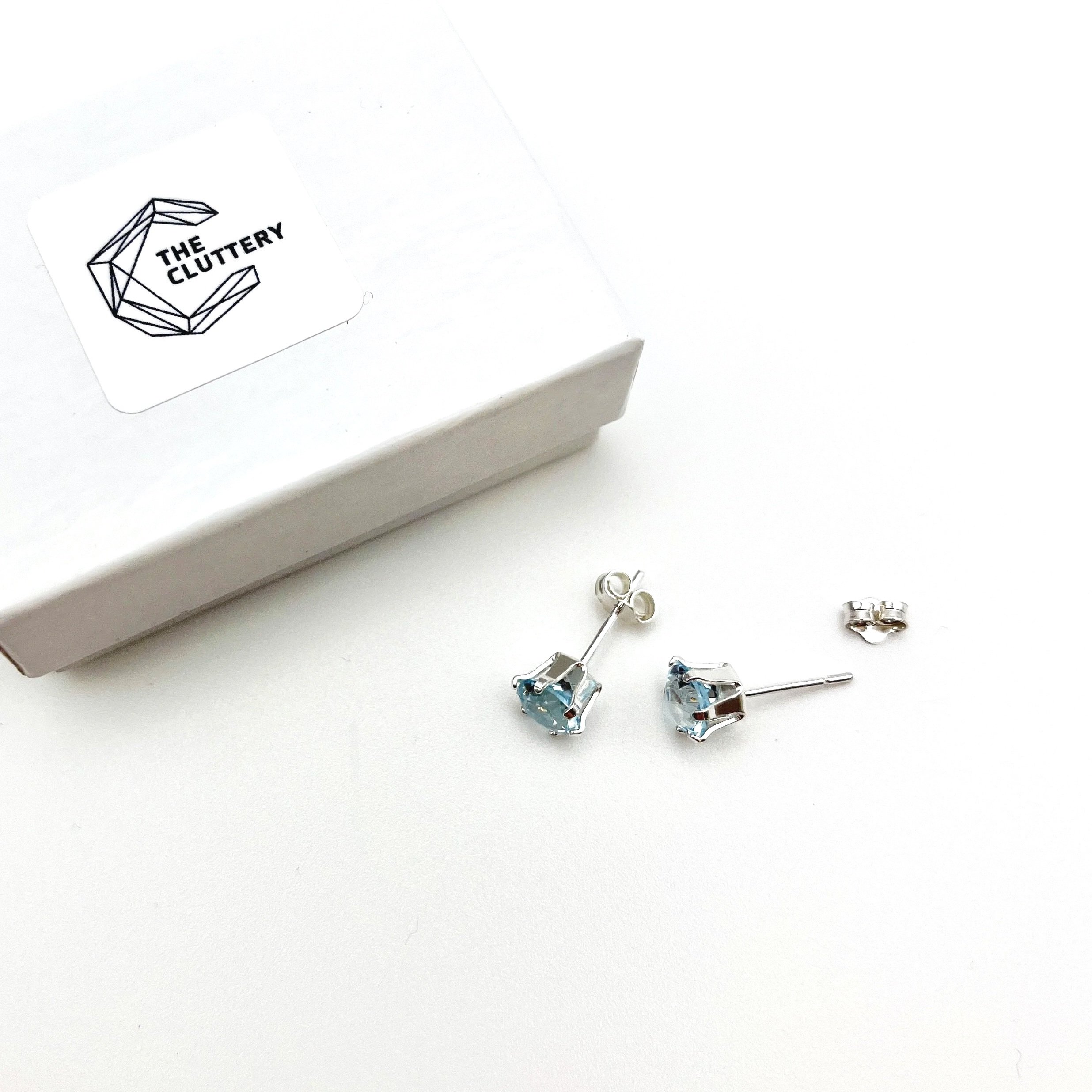 Faceted Gemstone Studs (various colours)