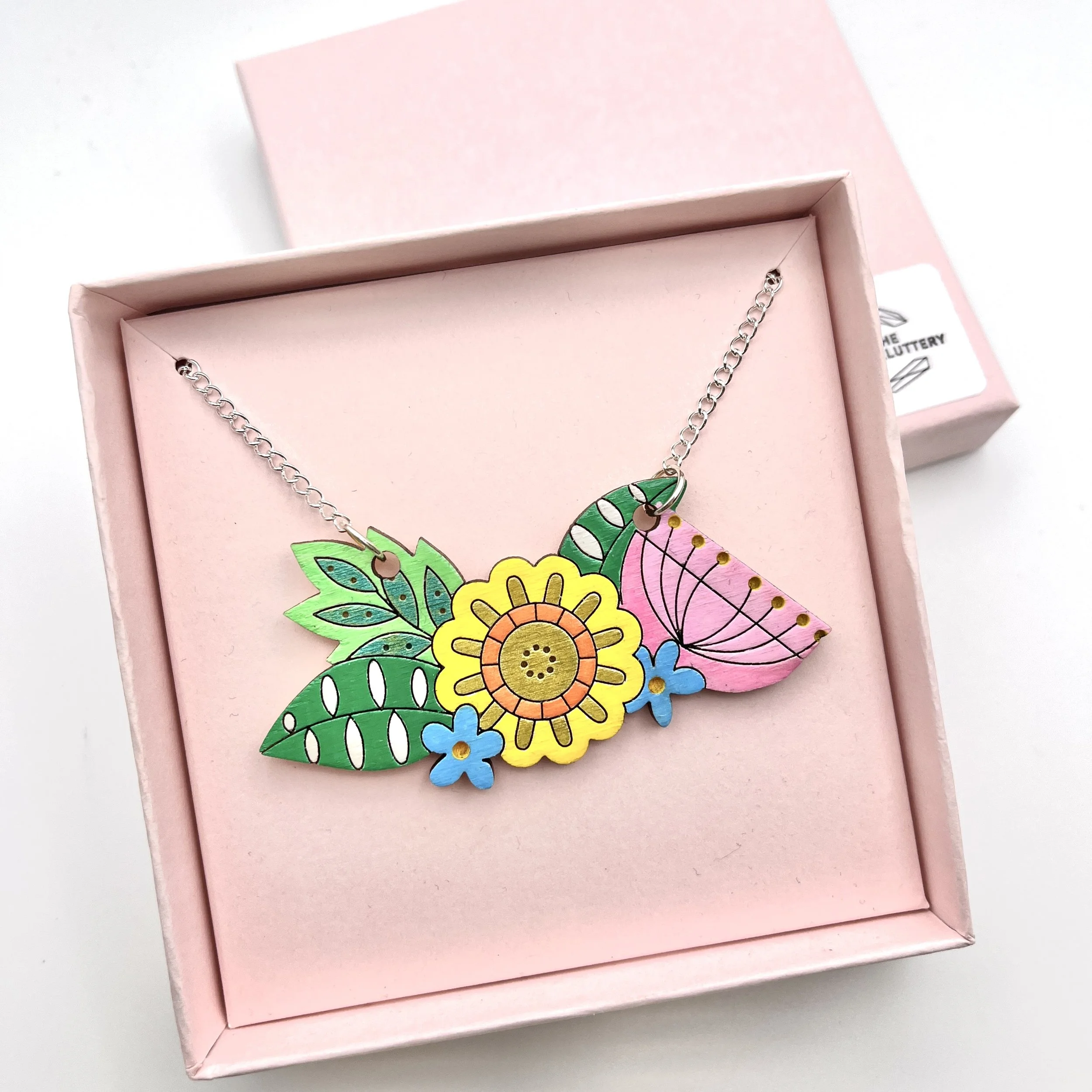 Bouquet Folk Necklace (various colours)