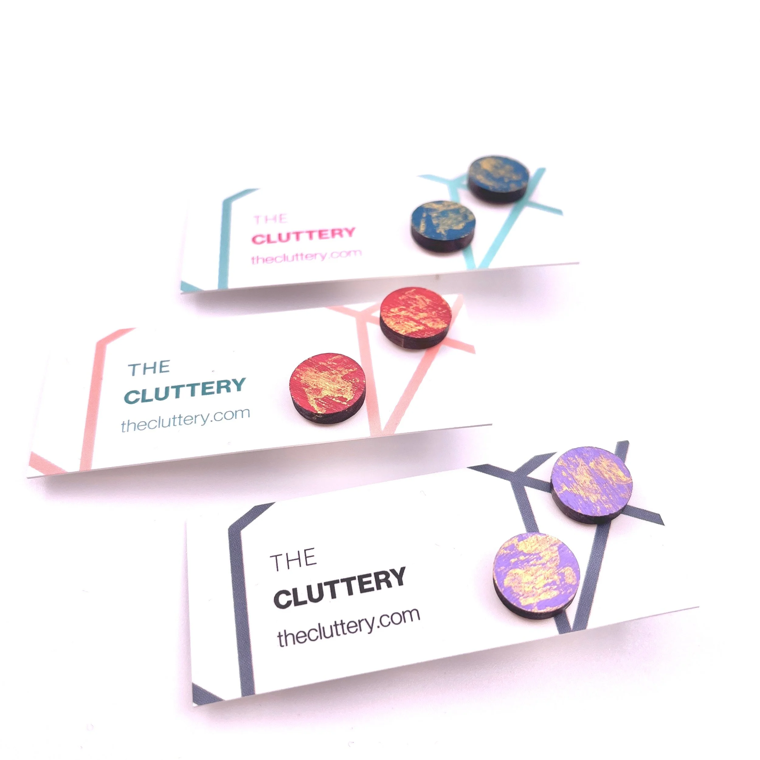  Colour Pop Wood Studs