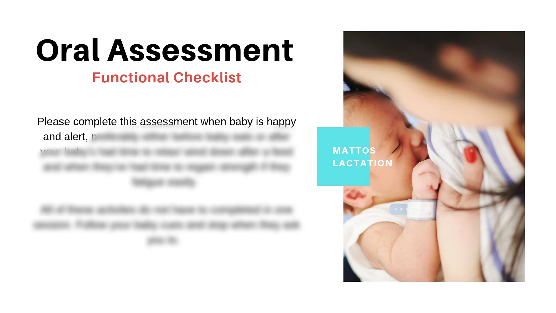 DIY Oral Functional Assessment | FREE worksheet for breastfeeding / bottle feeding challenges