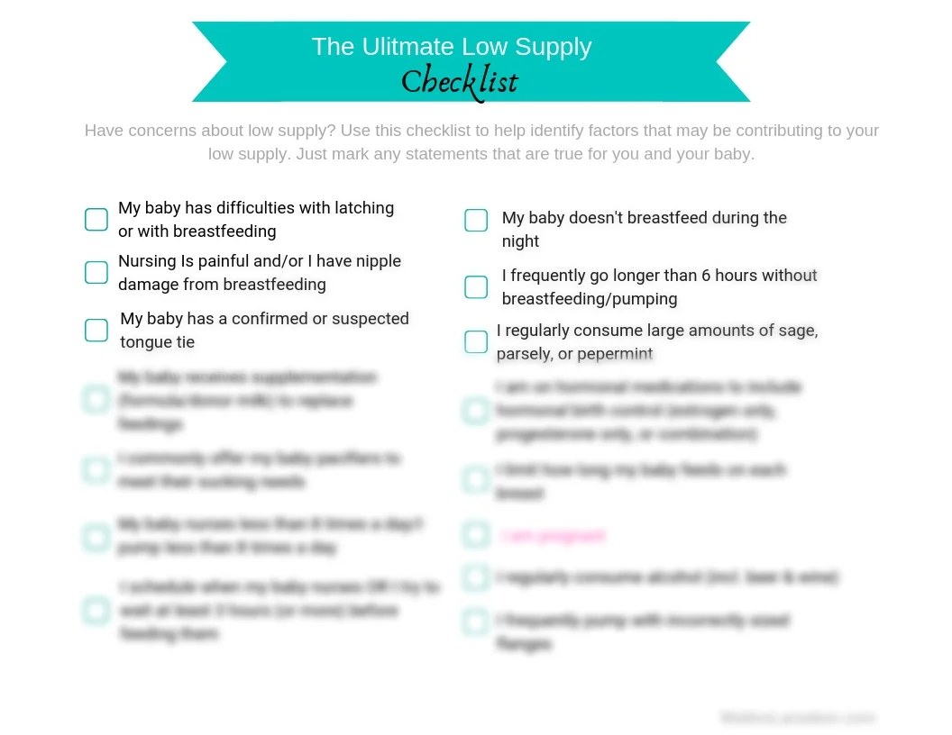 The ULTIMATE low supply checklist [Download]