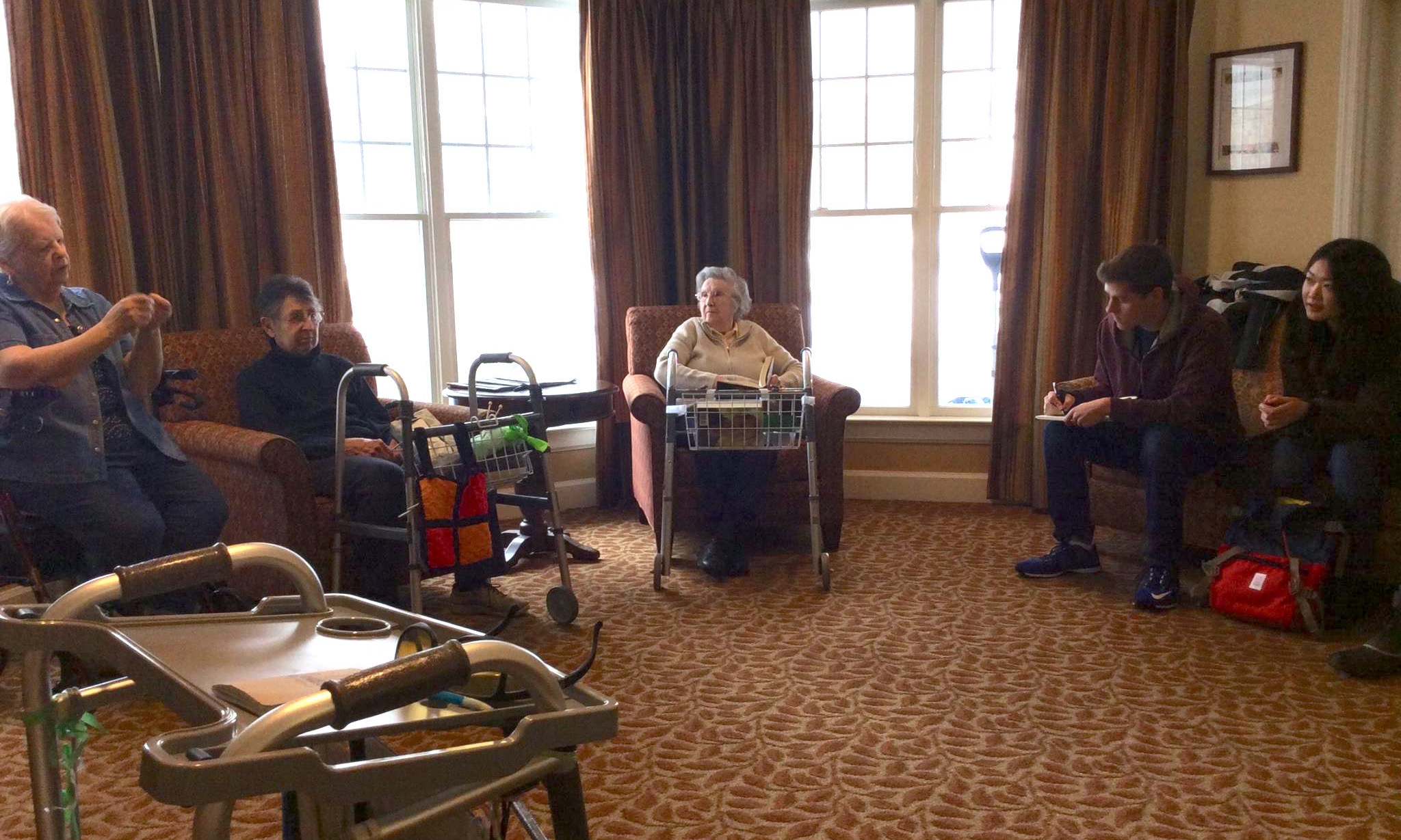 Visiting the Brookdale senior center at Ann Arbor