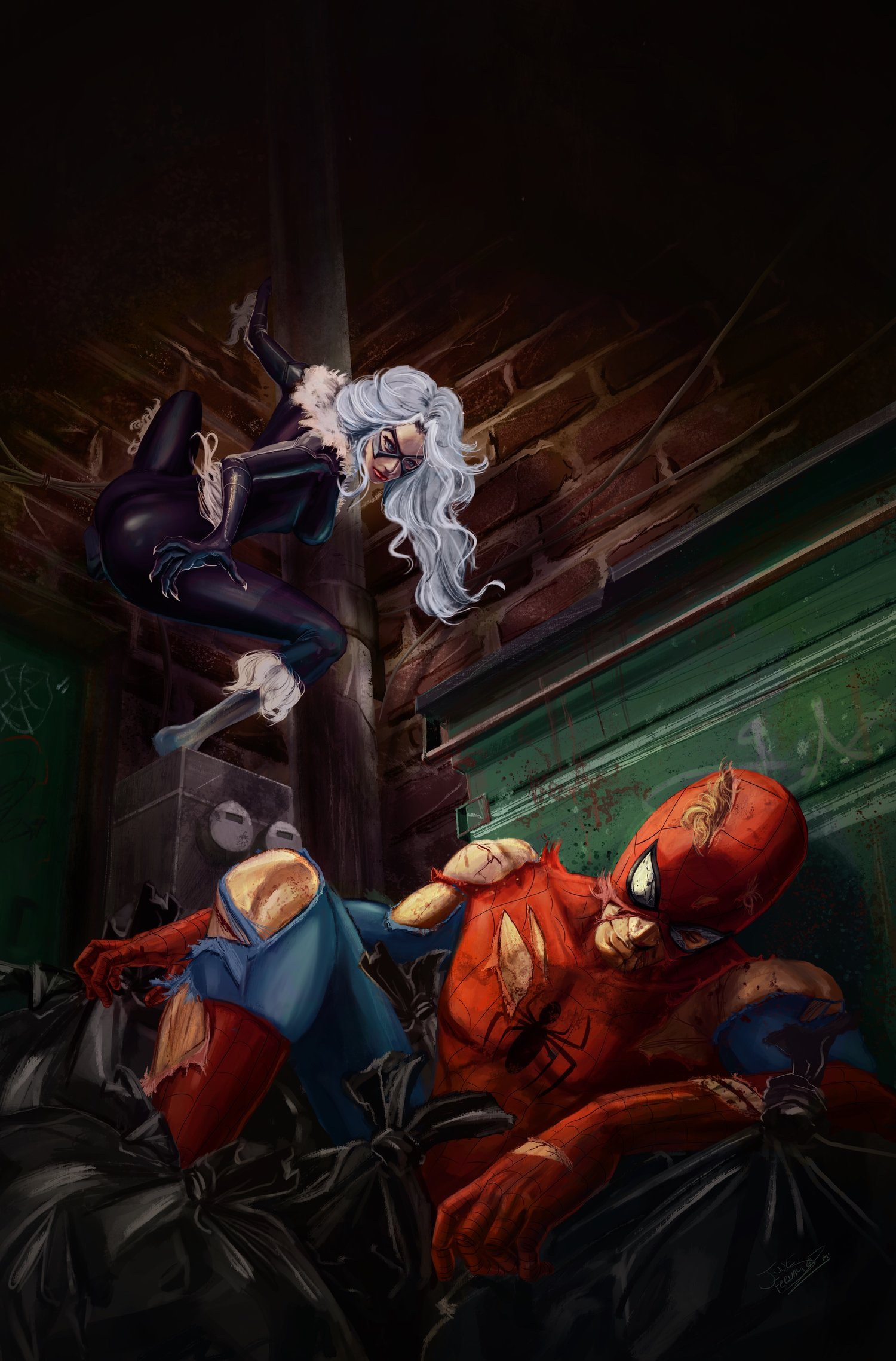 Spiderman and Blackcat — THE MEYEND OF JOSE FERNANDEZ