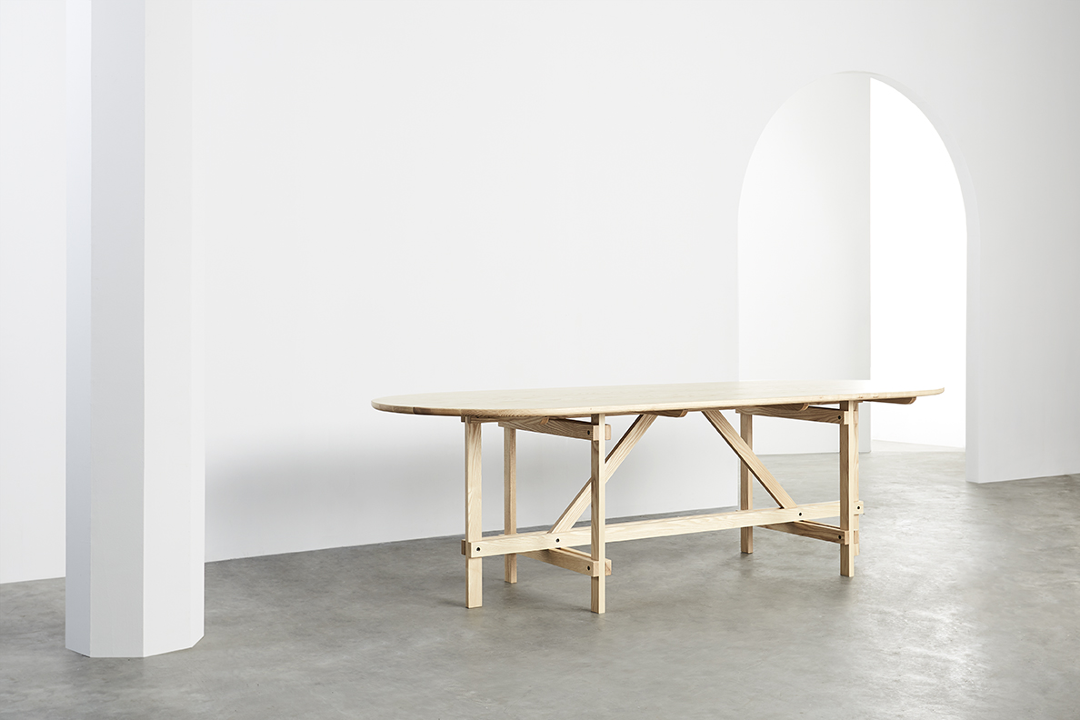   Arch Table - Braced Frame  (Natural Ash) 