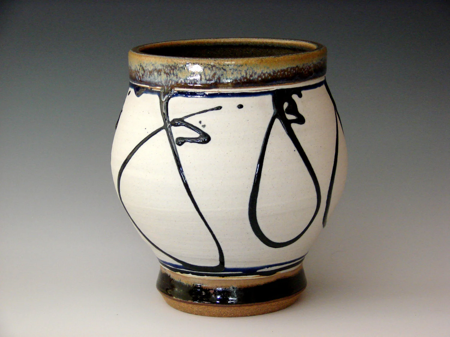 Glaze Trailed Utensil Jar