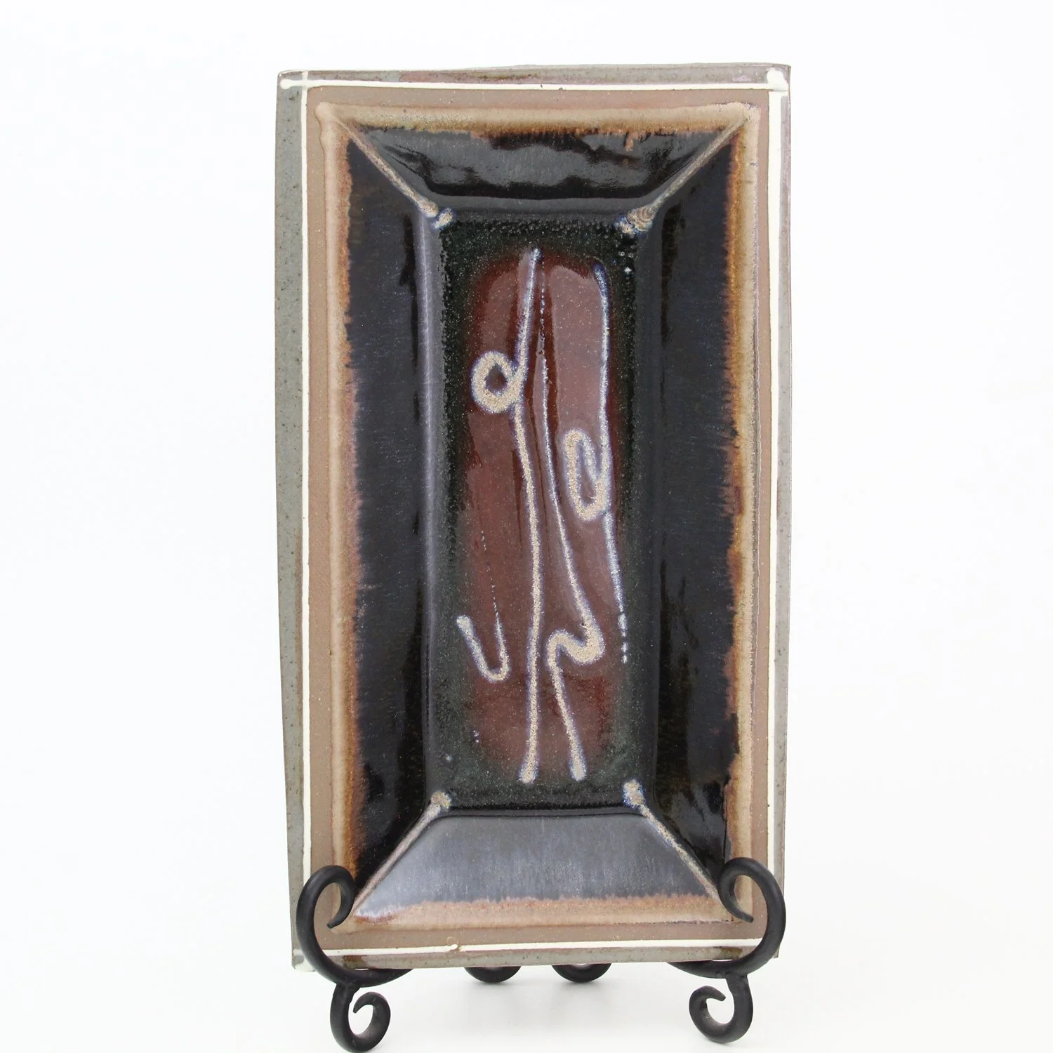 Copper Red Rectangular Serving Bowl