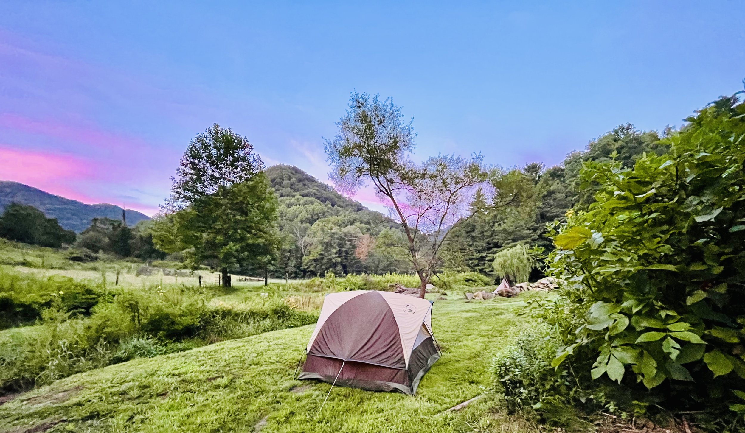 Camping by the creek