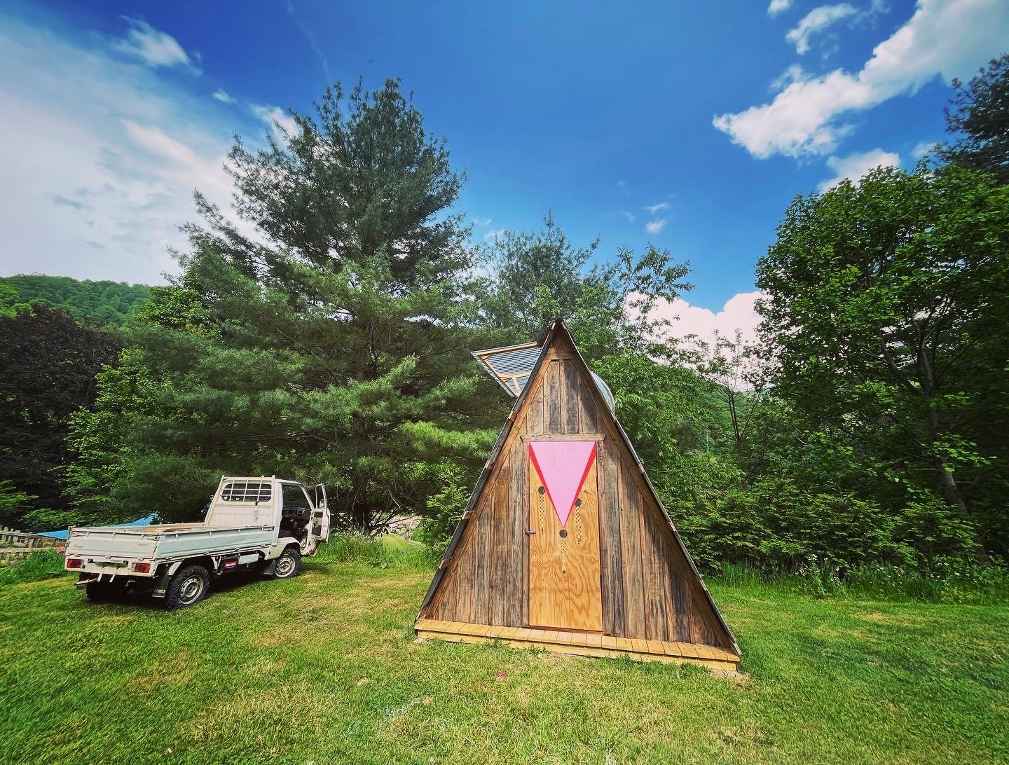 A-frame camping