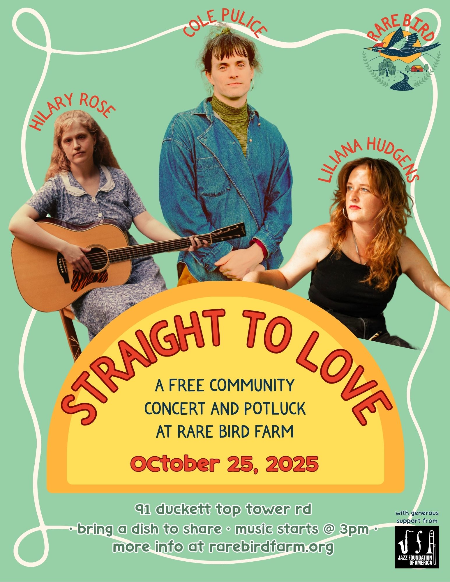 Straight to Love: A Free Community Concert &amp; Potluck