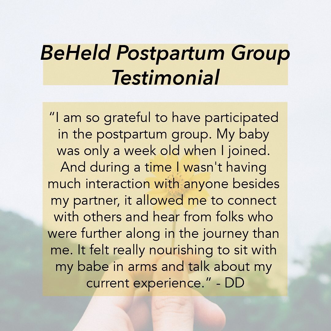 We are really looking forward to our next postpartum support group! And so thankful for the community we built in the first round. Sign up at the link in bio and DM with any questions 💕💕💕