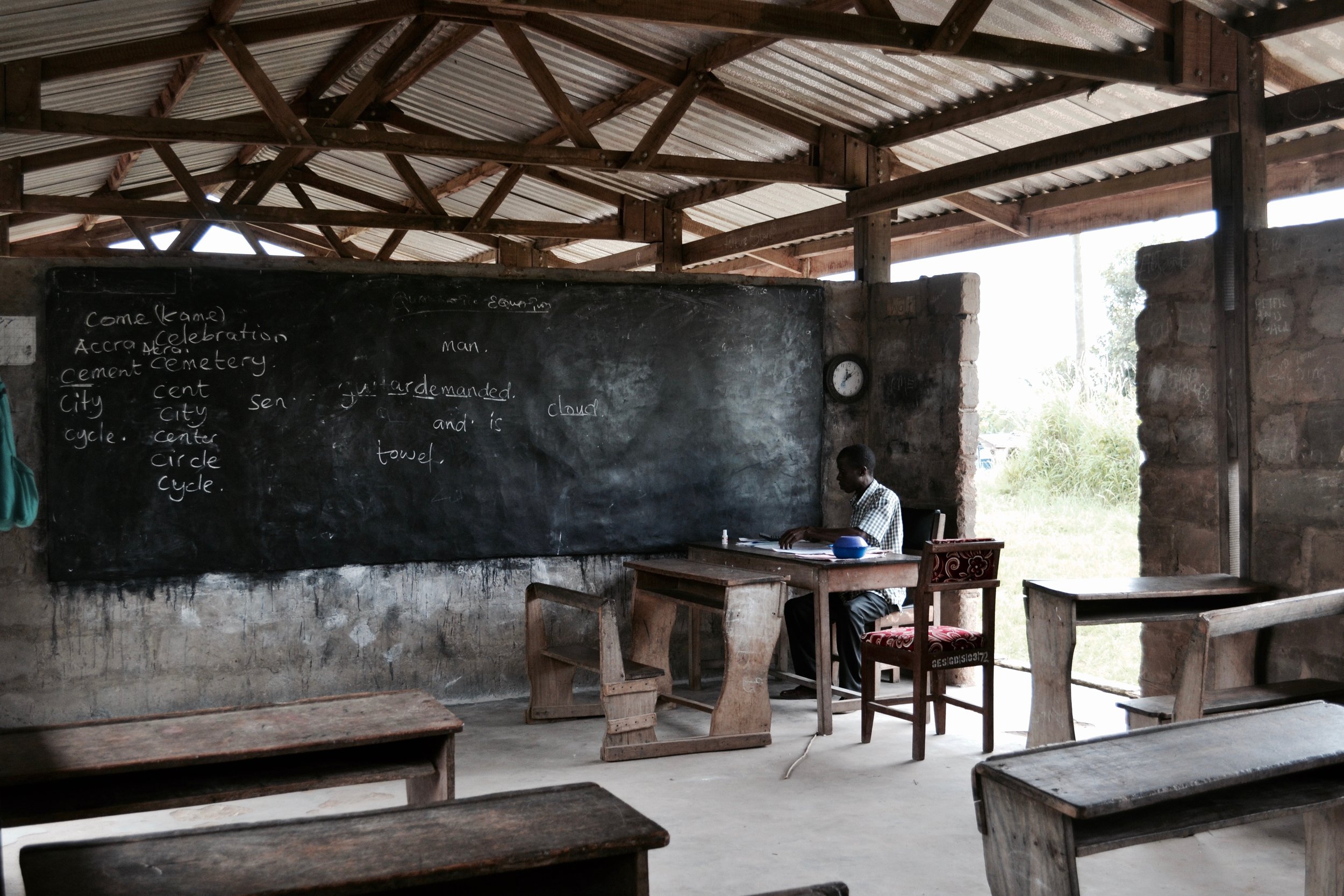  A typical Ghanaian classroom at Tikobo II Elementary 